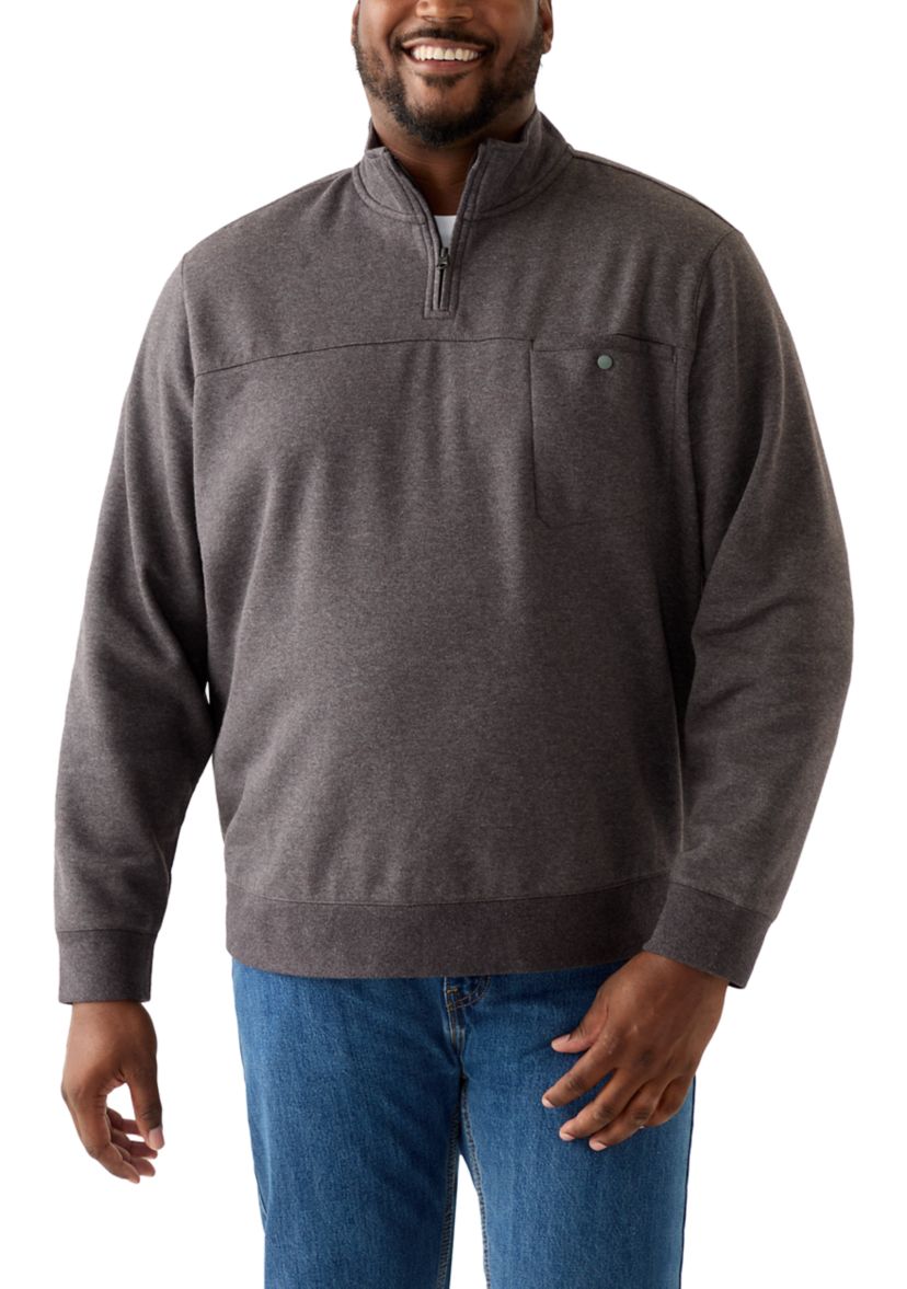 Big & Tall Fleece Quarter Zip Pullover