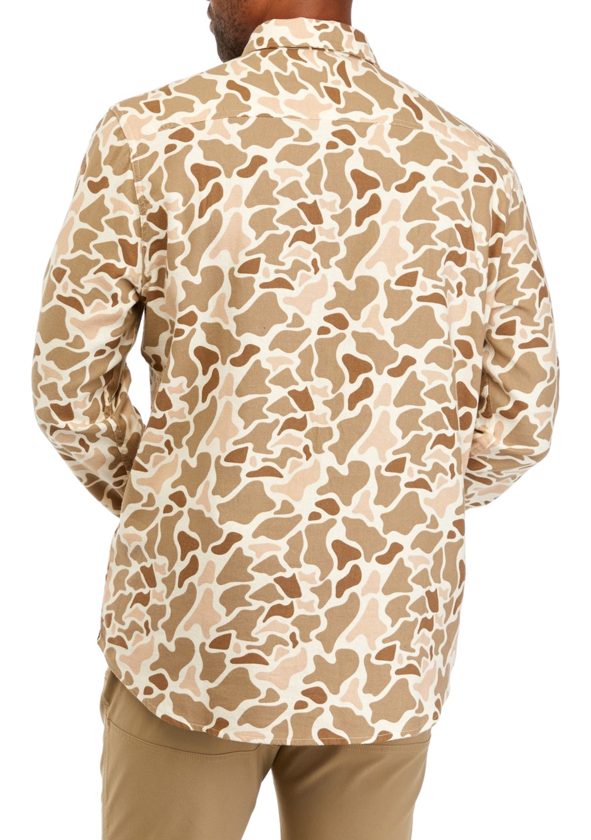 Long Sleeve Printed Flannel Button Down Shirt