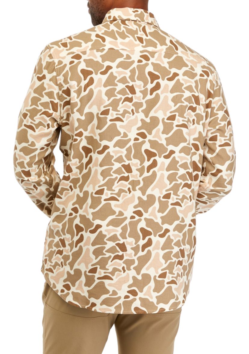 Long Sleeve Printed Flannel Button Down Shirt