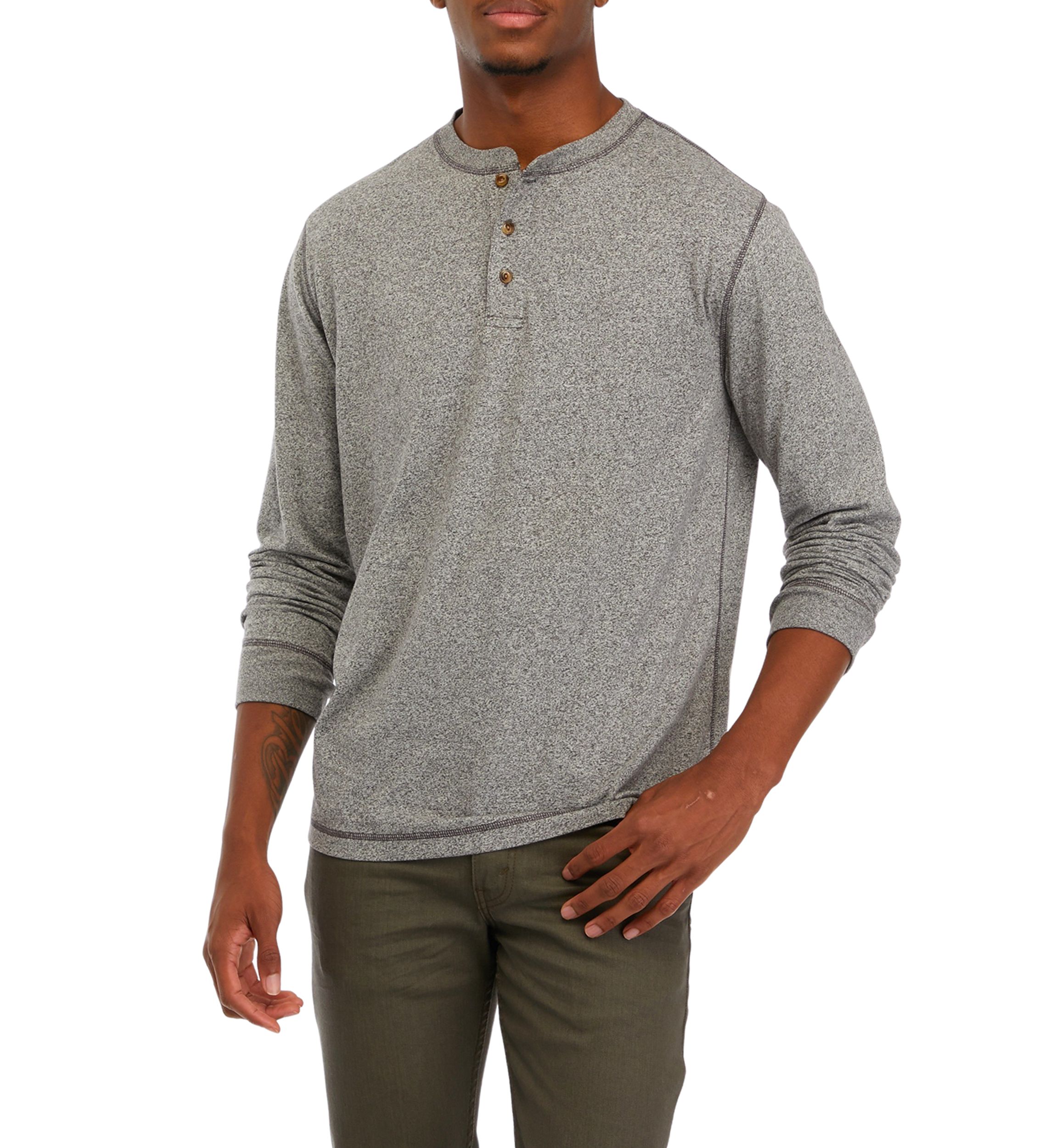 Long Sleeve Jaspe Henley Shirt