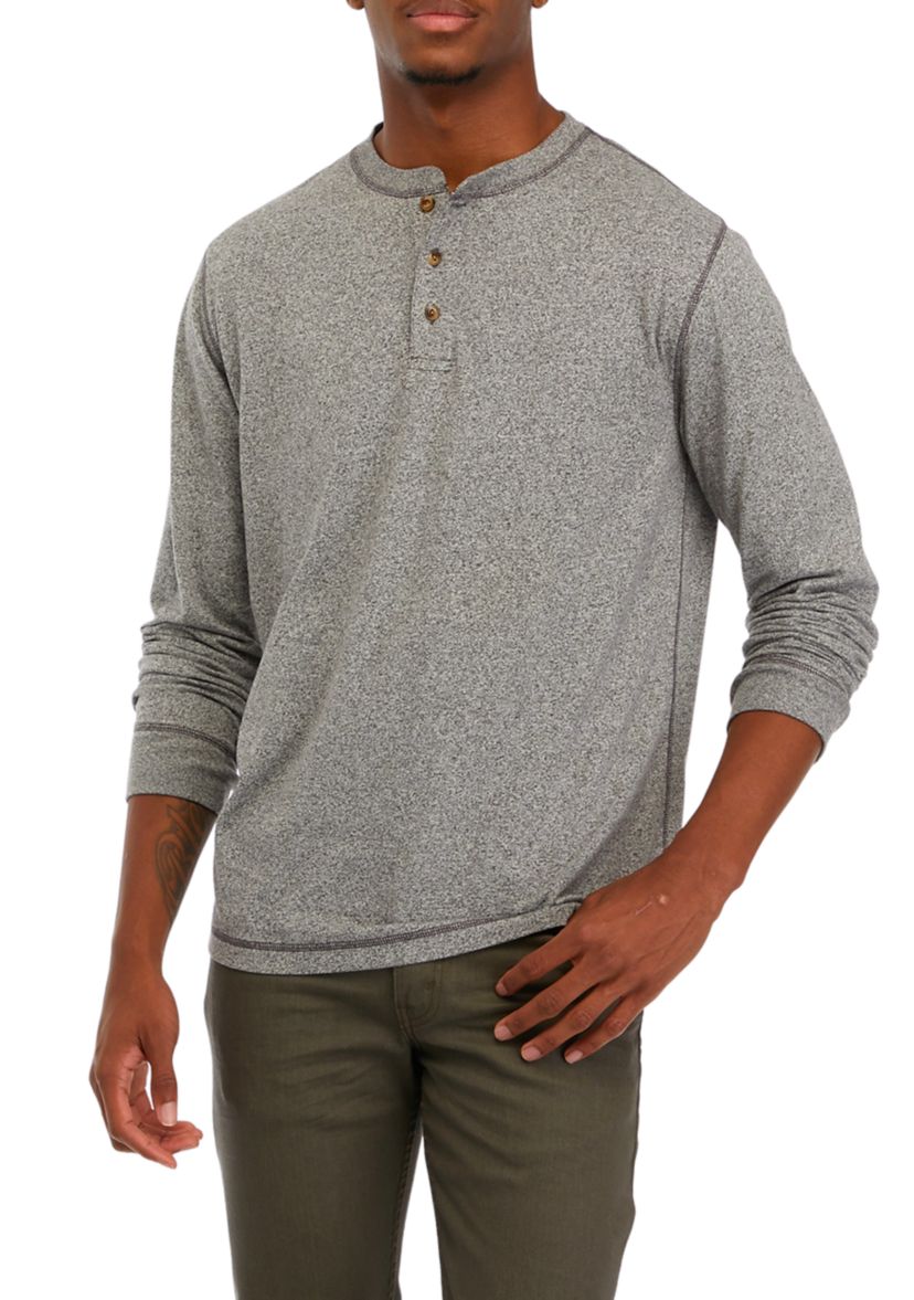 Long Sleeve Jaspe Henley Shirt