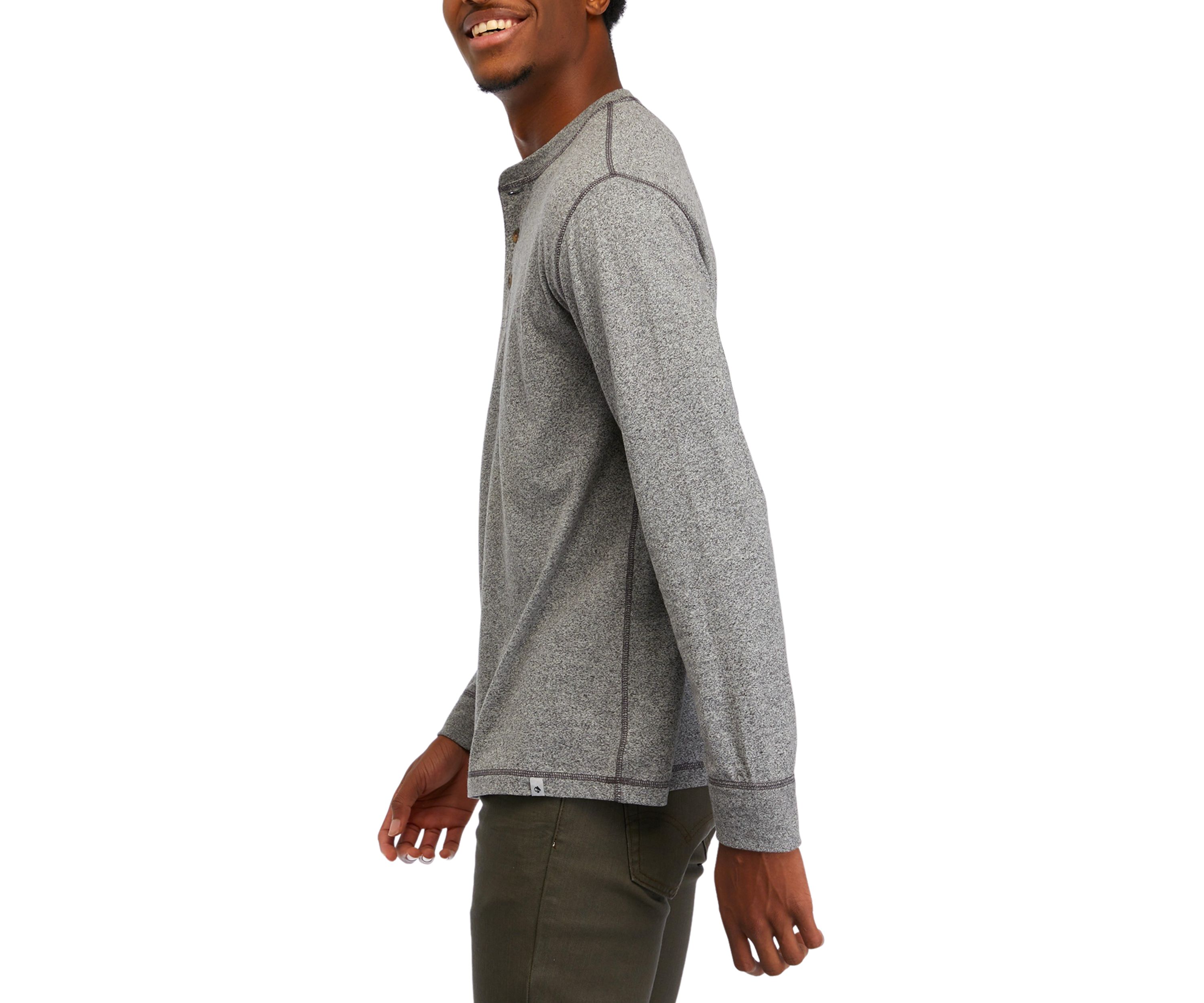 Long Sleeve Jaspe Henley Shirt
