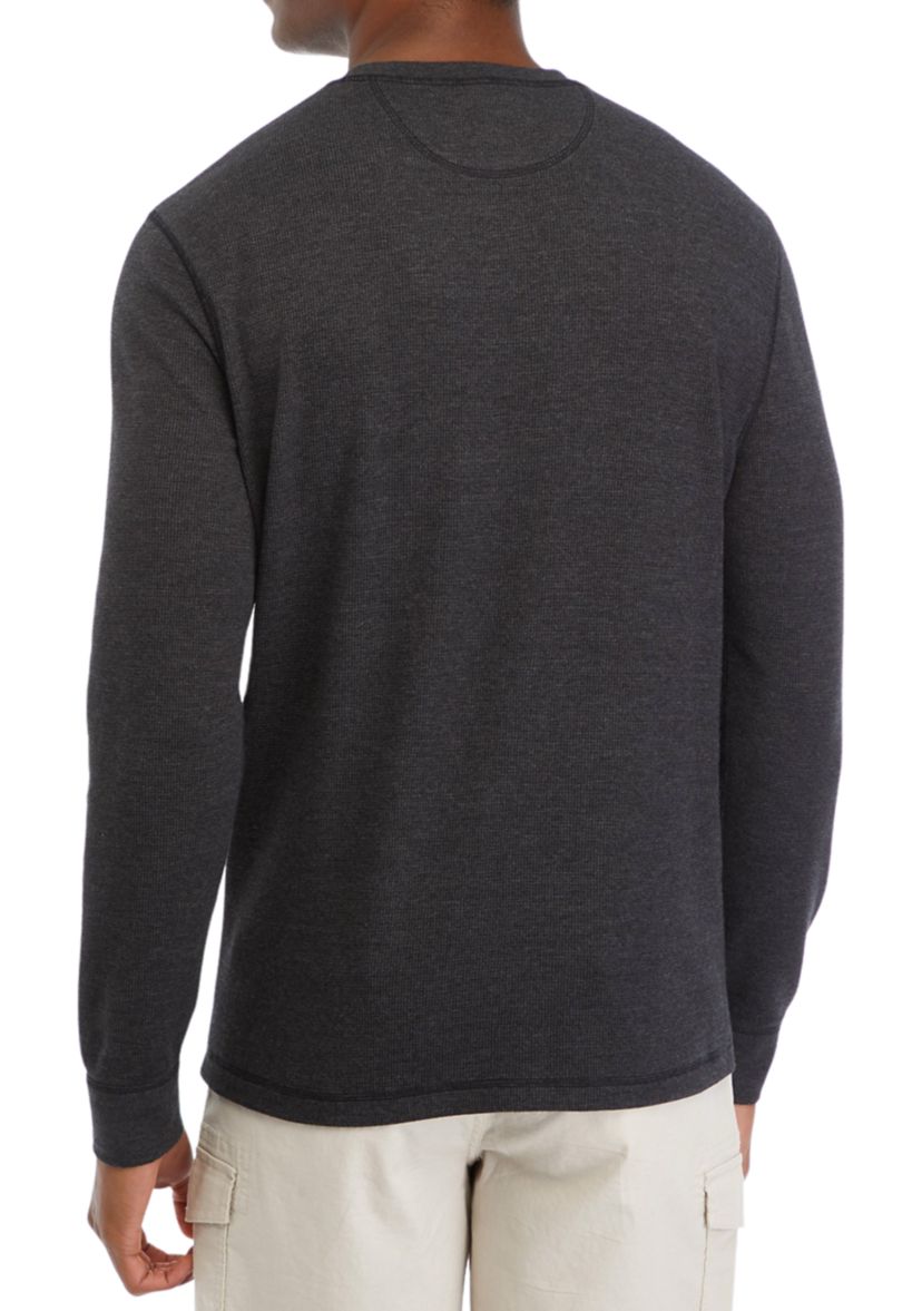 Long Sleeve Thermal Henley Shirt 