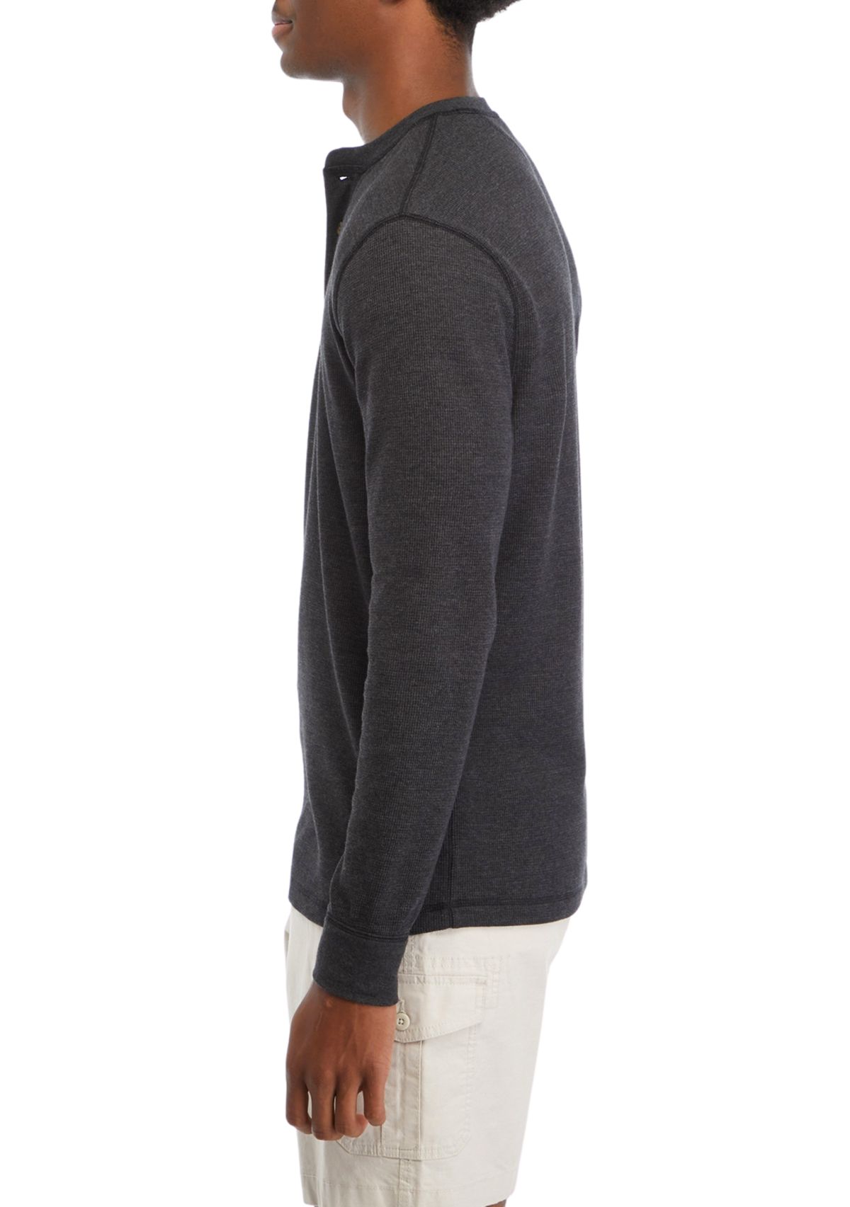 Long Sleeve Thermal Henley Shirt 