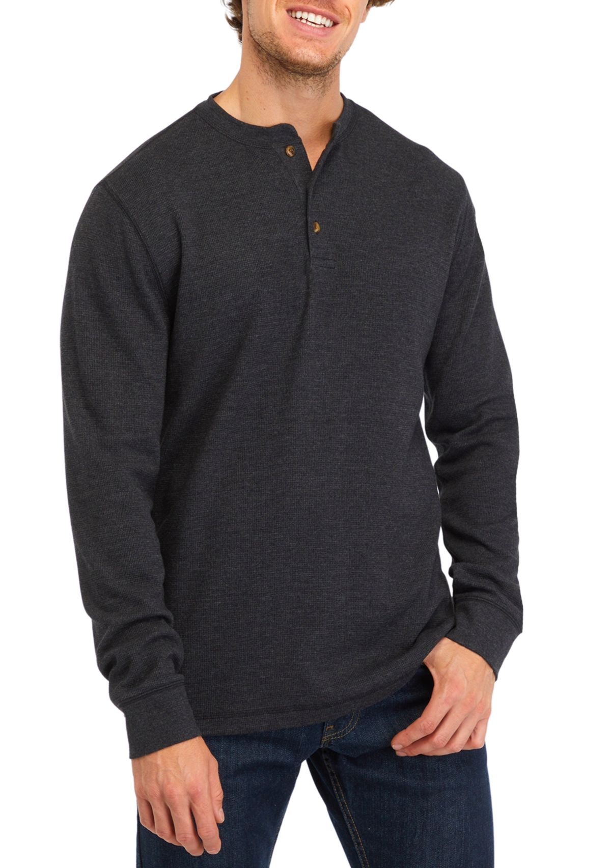 Long Sleeve Thermal Henley Shirt