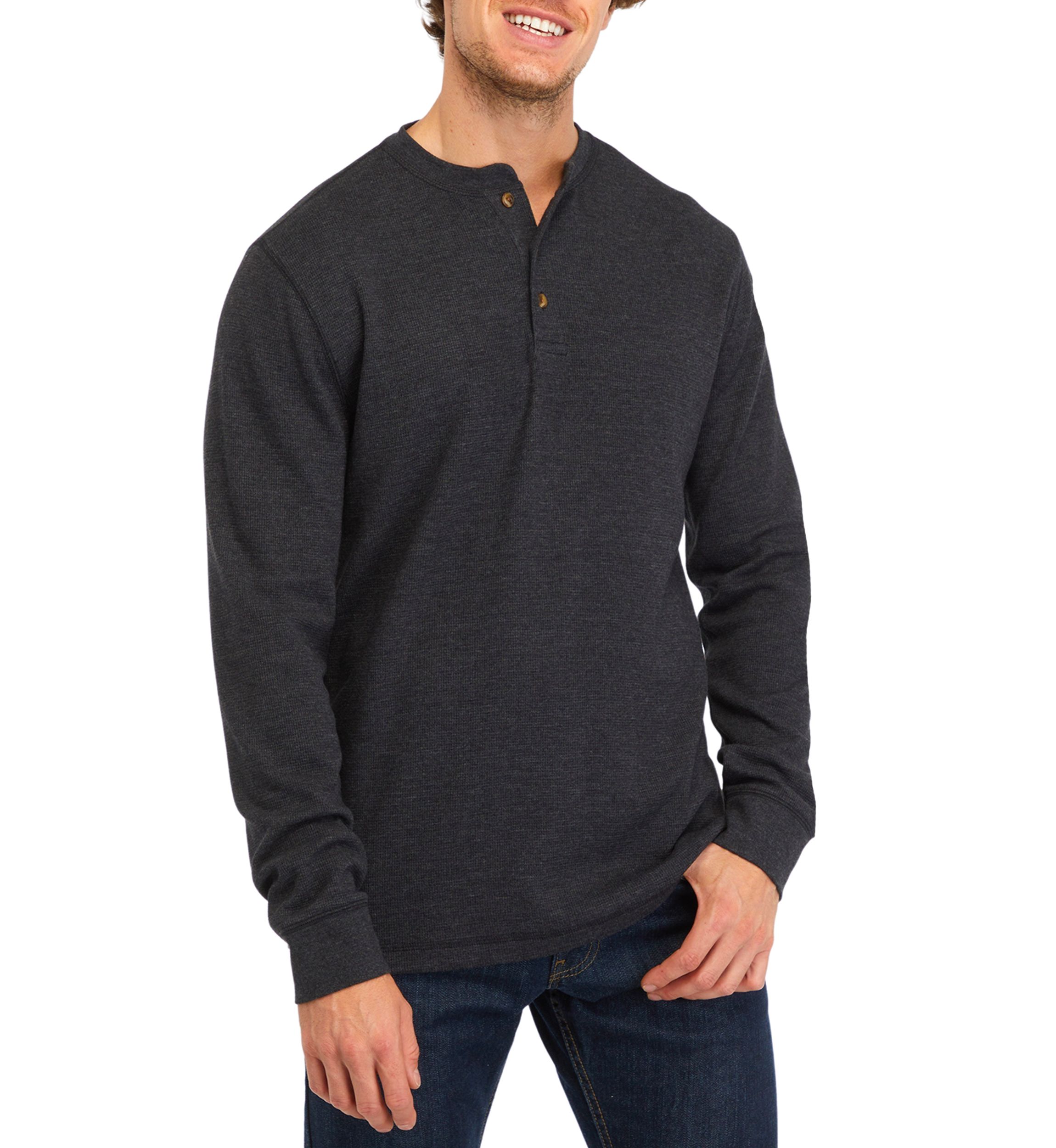 Long Sleeve Thermal Henley Shirt