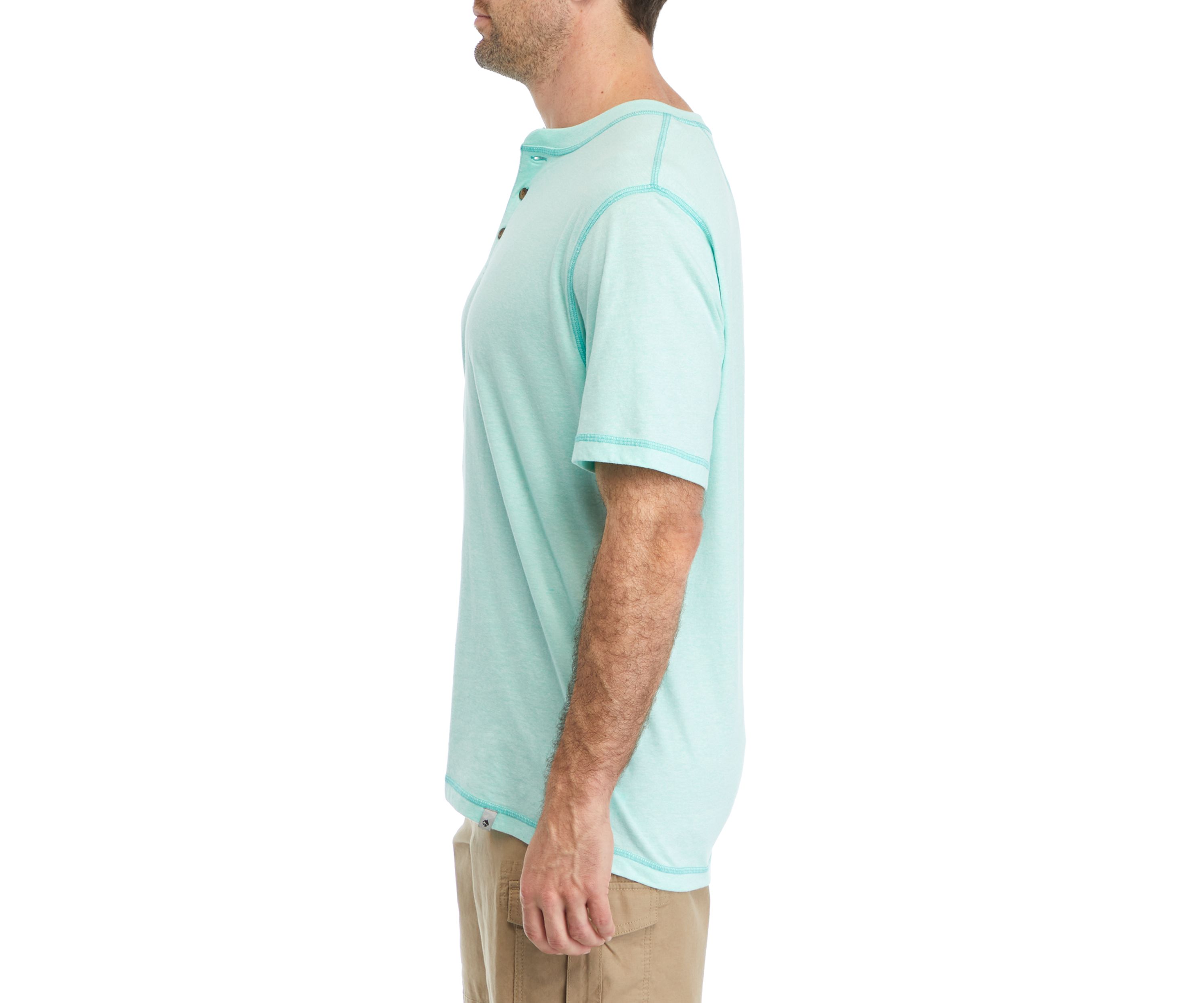 Short Sleeve Jaspe Henley Shirt