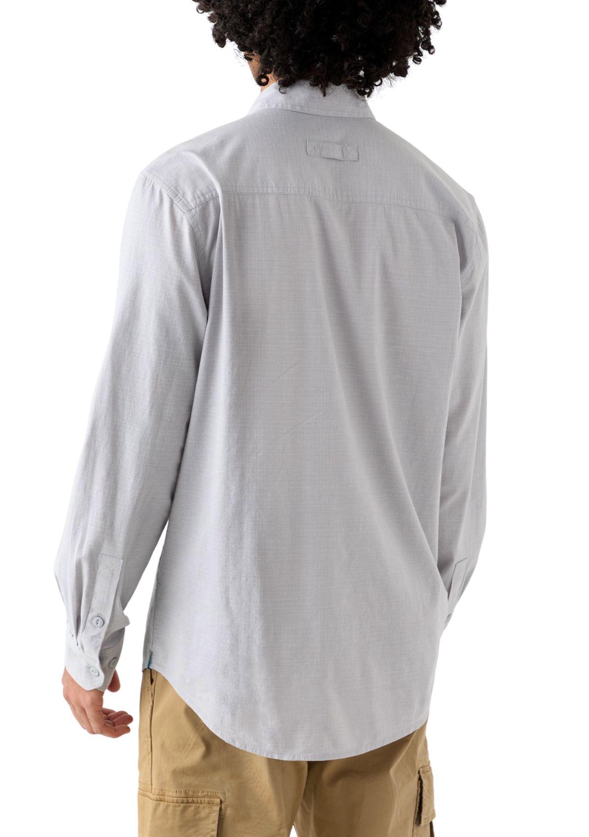 Long Sleeve Chambray Rip Stop Shirt