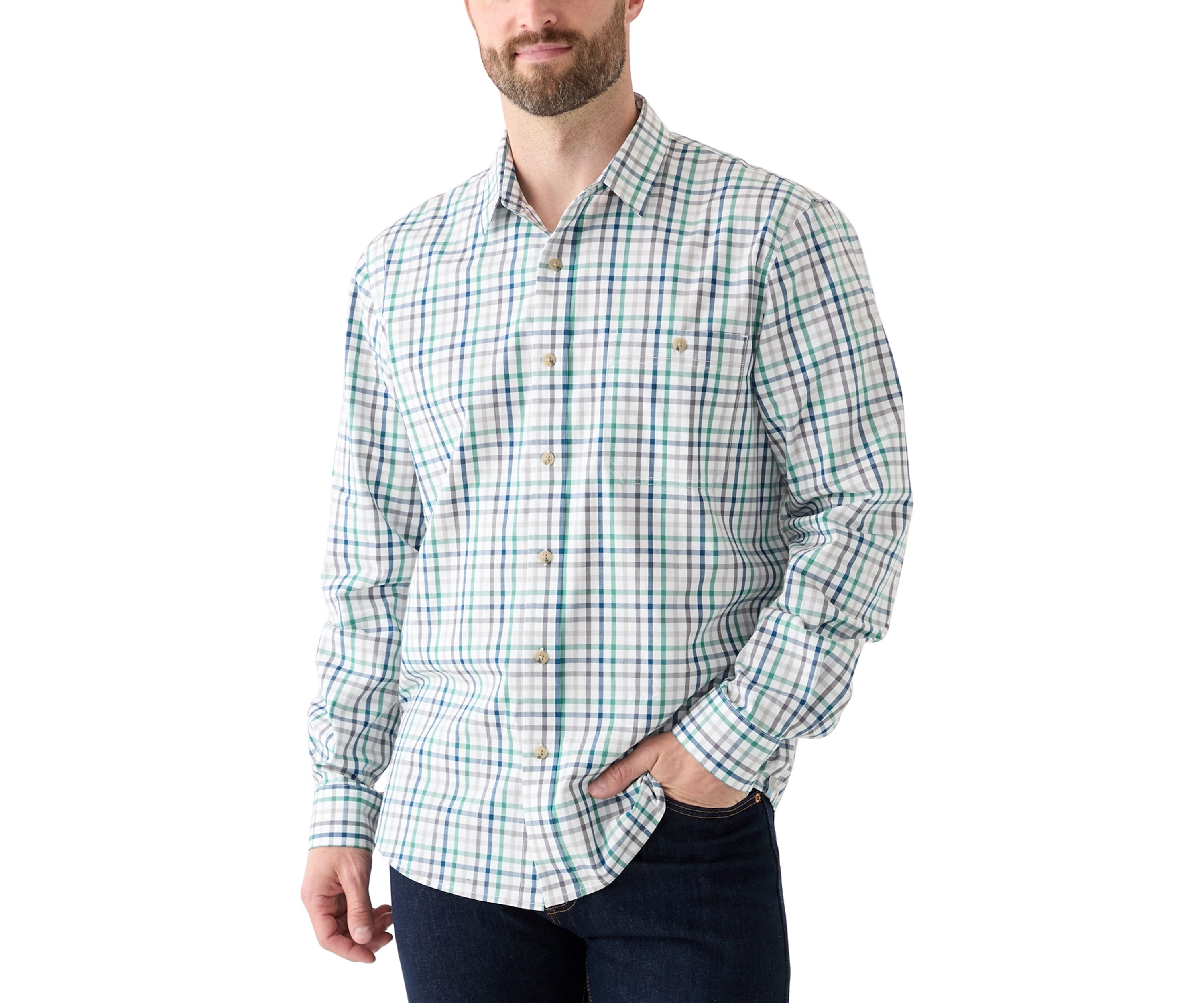 Plaid Printed Poplin Shirt