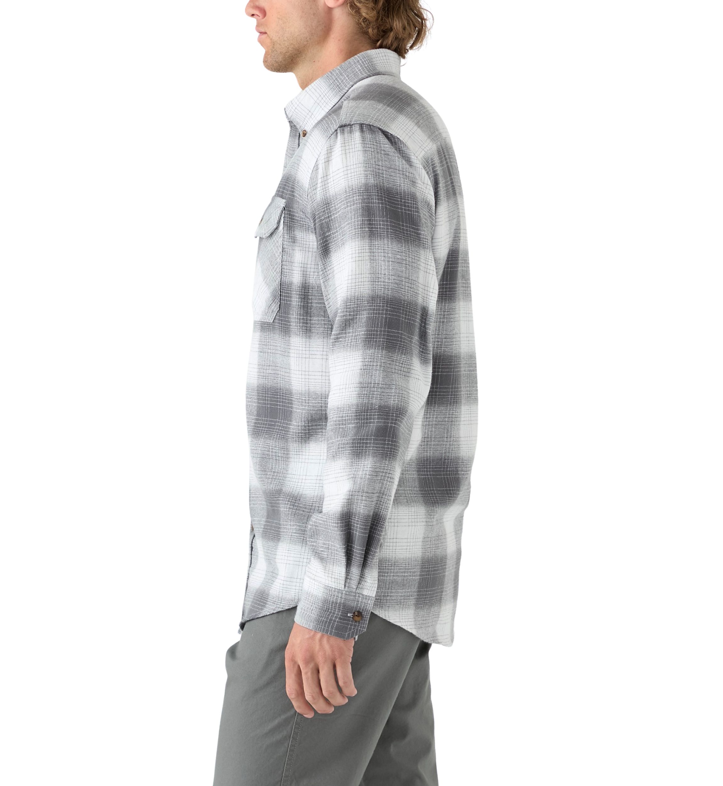 Long Sleeve Woven Flannel Shirt 