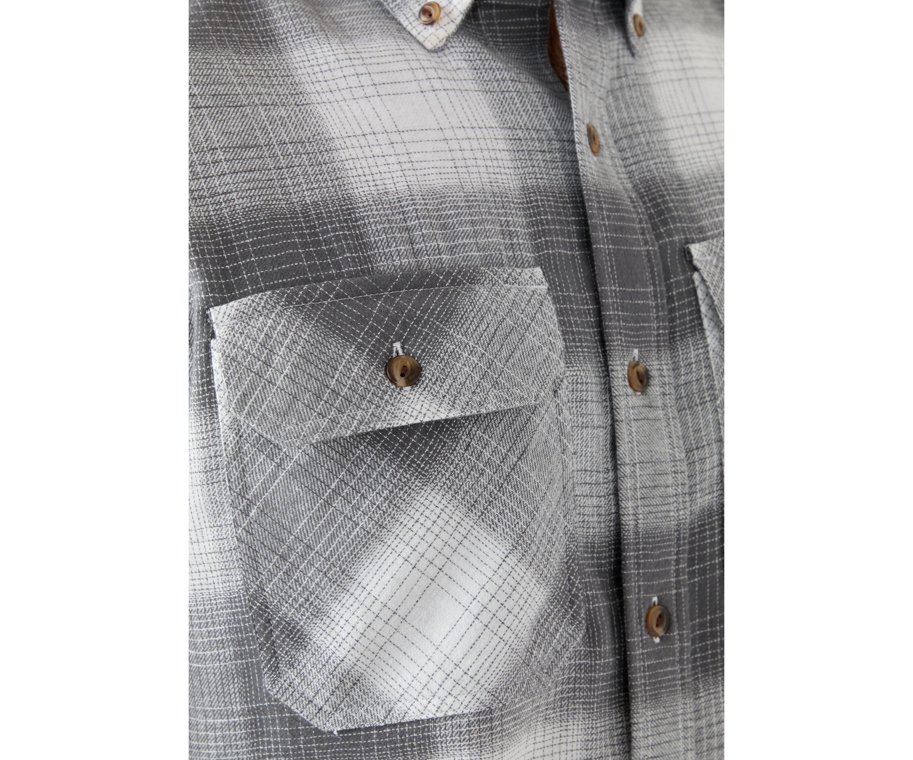Long Sleeve Woven Flannel Shirt 
