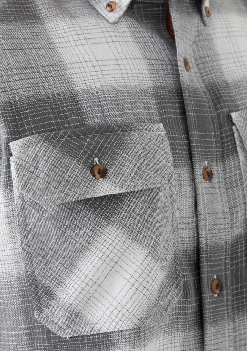 Long Sleeve Woven Flannel Shirt 