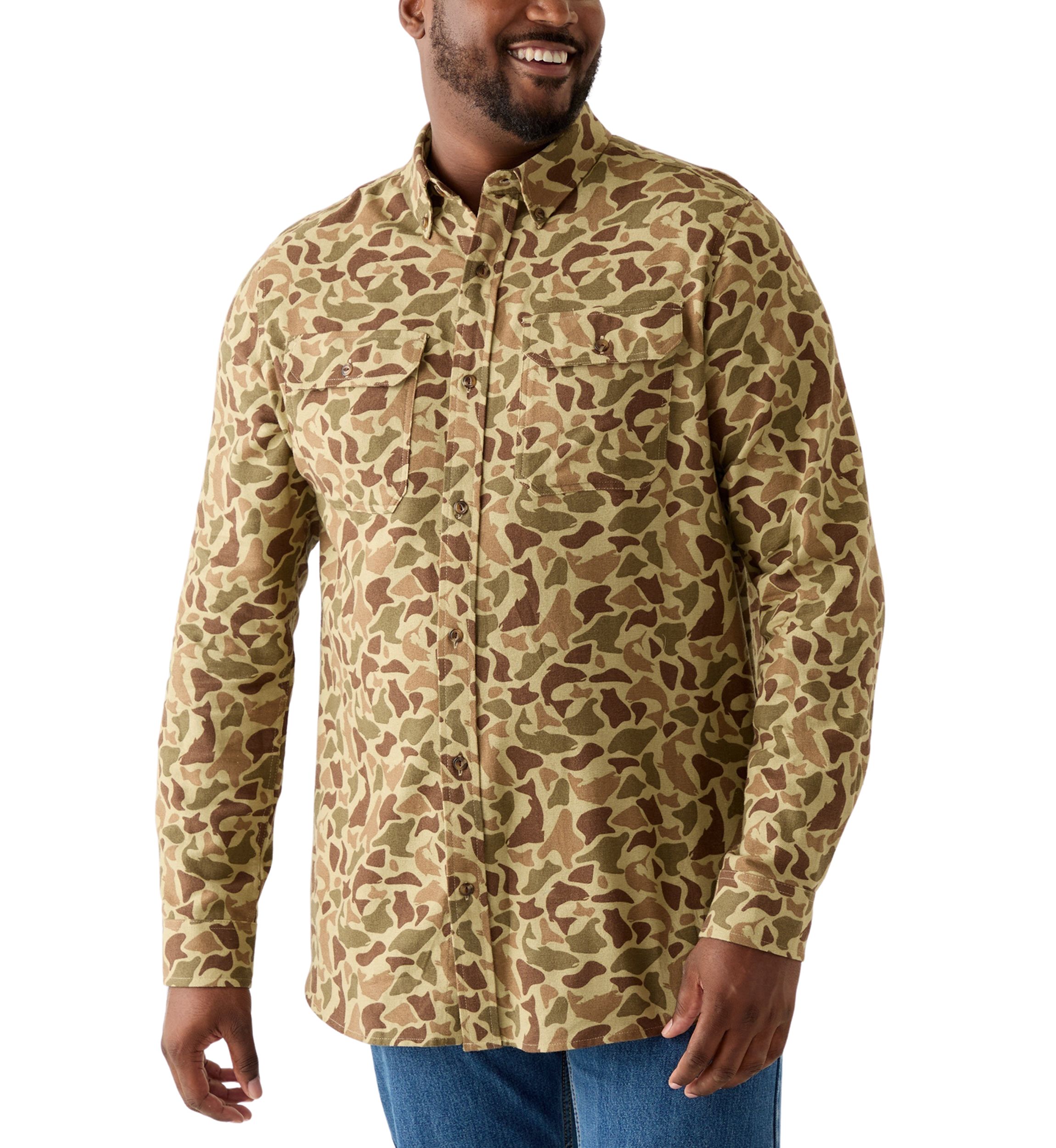 Long Sleeve Printed Flannel Shirt