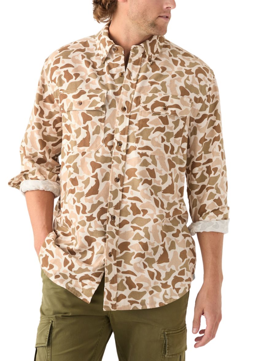 Long Sleeve Printed Flannel Shirt