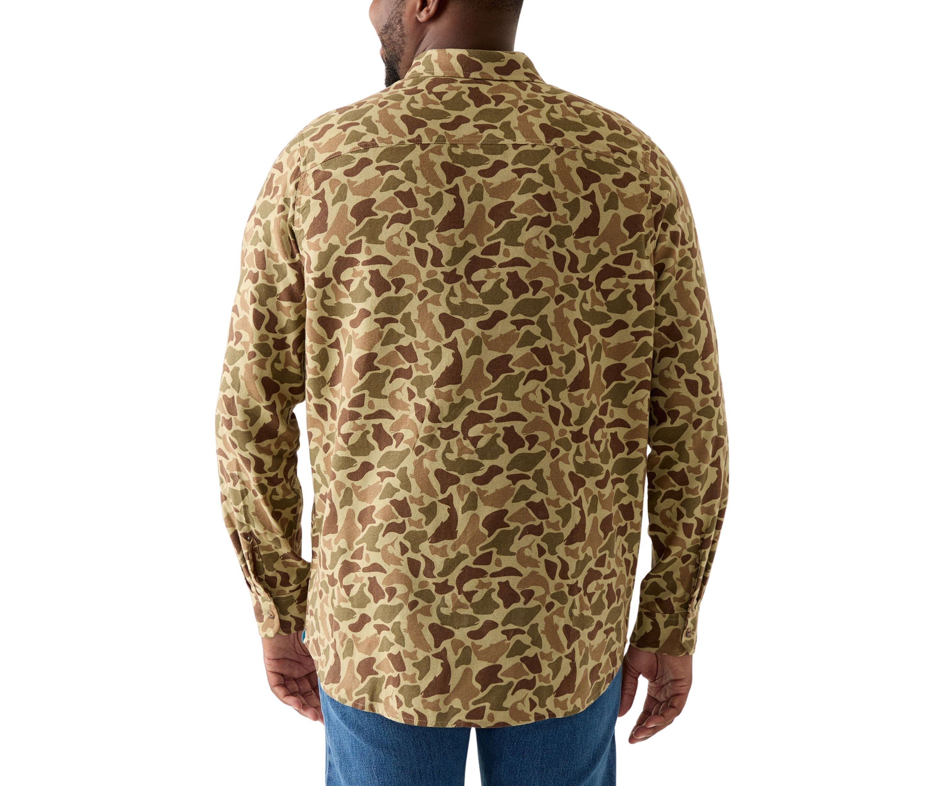 Long Sleeve Printed Flannel Shirt