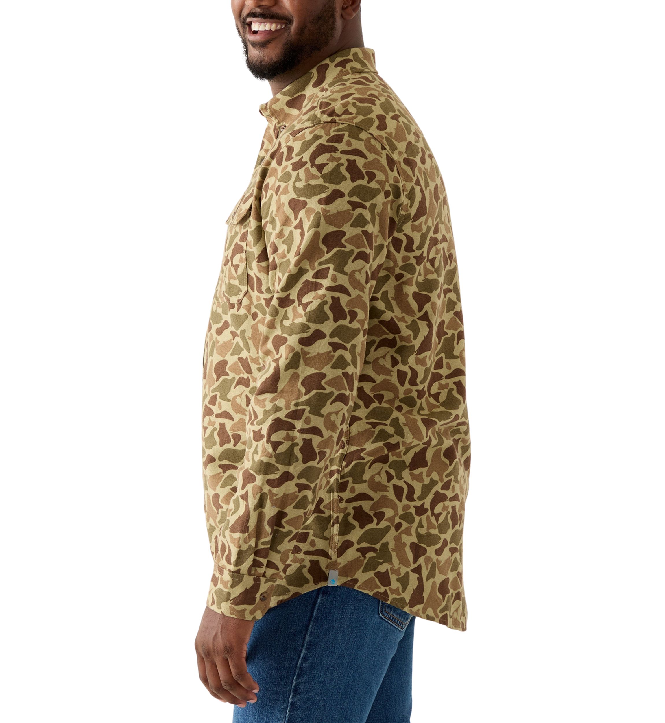 Long Sleeve Printed Flannel Shirt
