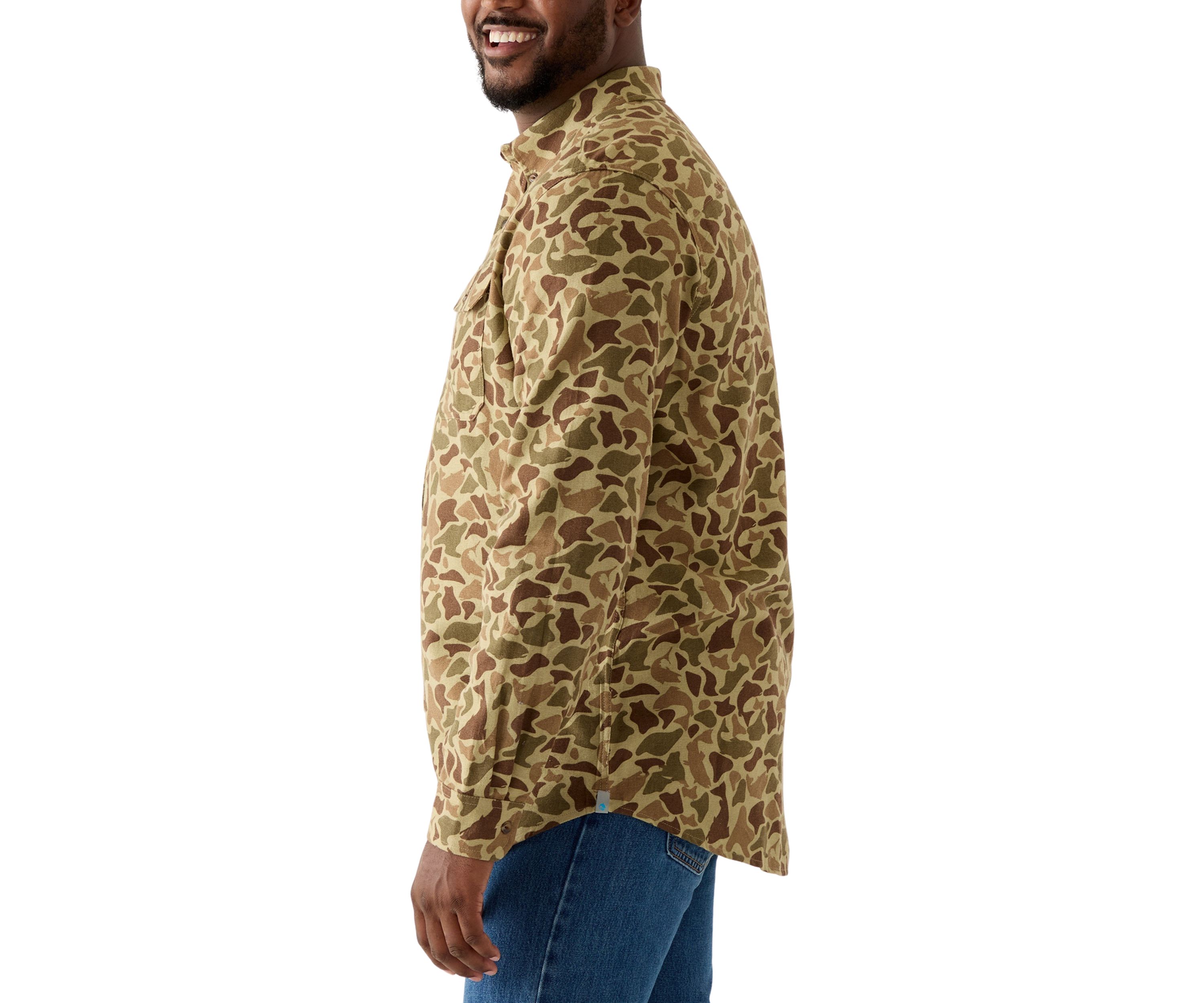 Long Sleeve Printed Flannel Shirt