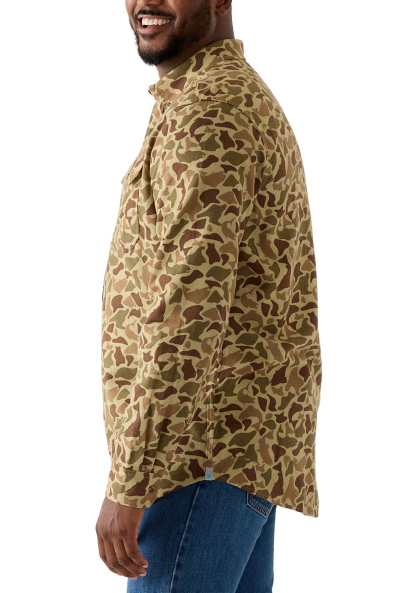 Long Sleeve Printed Flannel Shirt