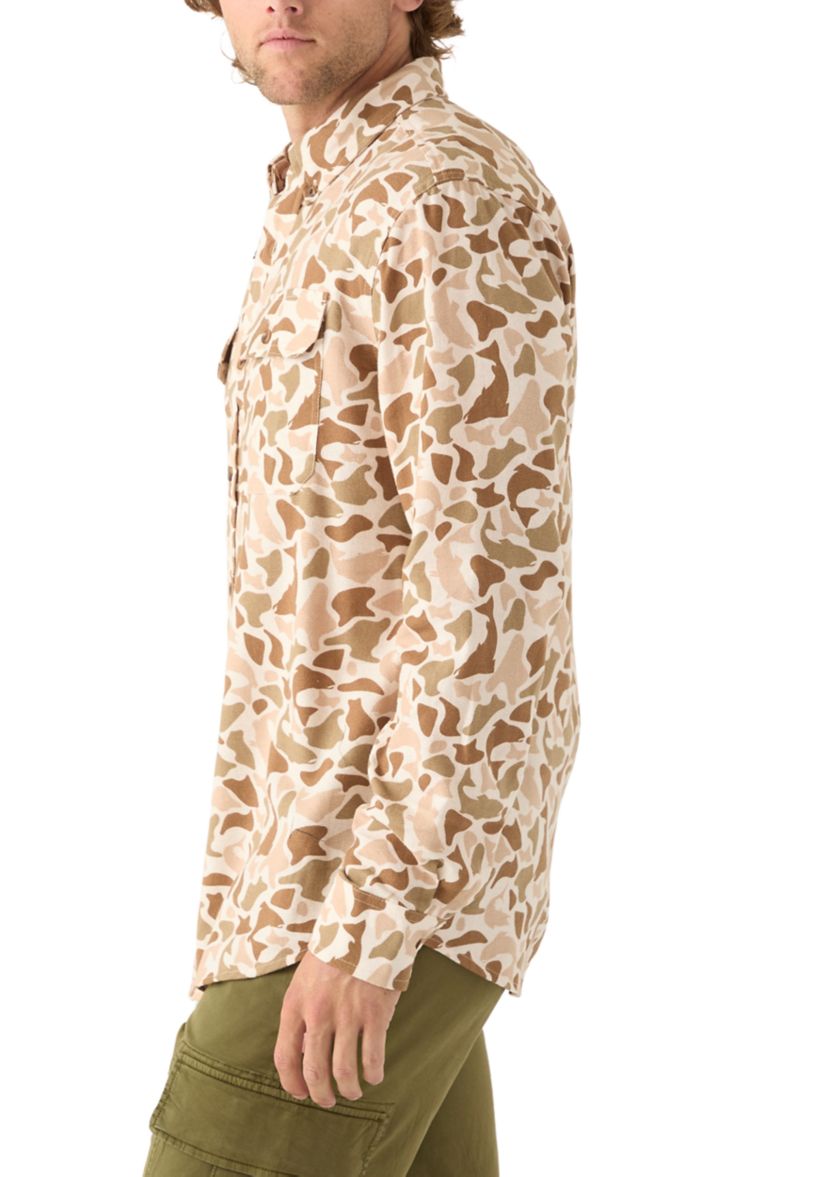 Long Sleeve Printed Flannel Shirt