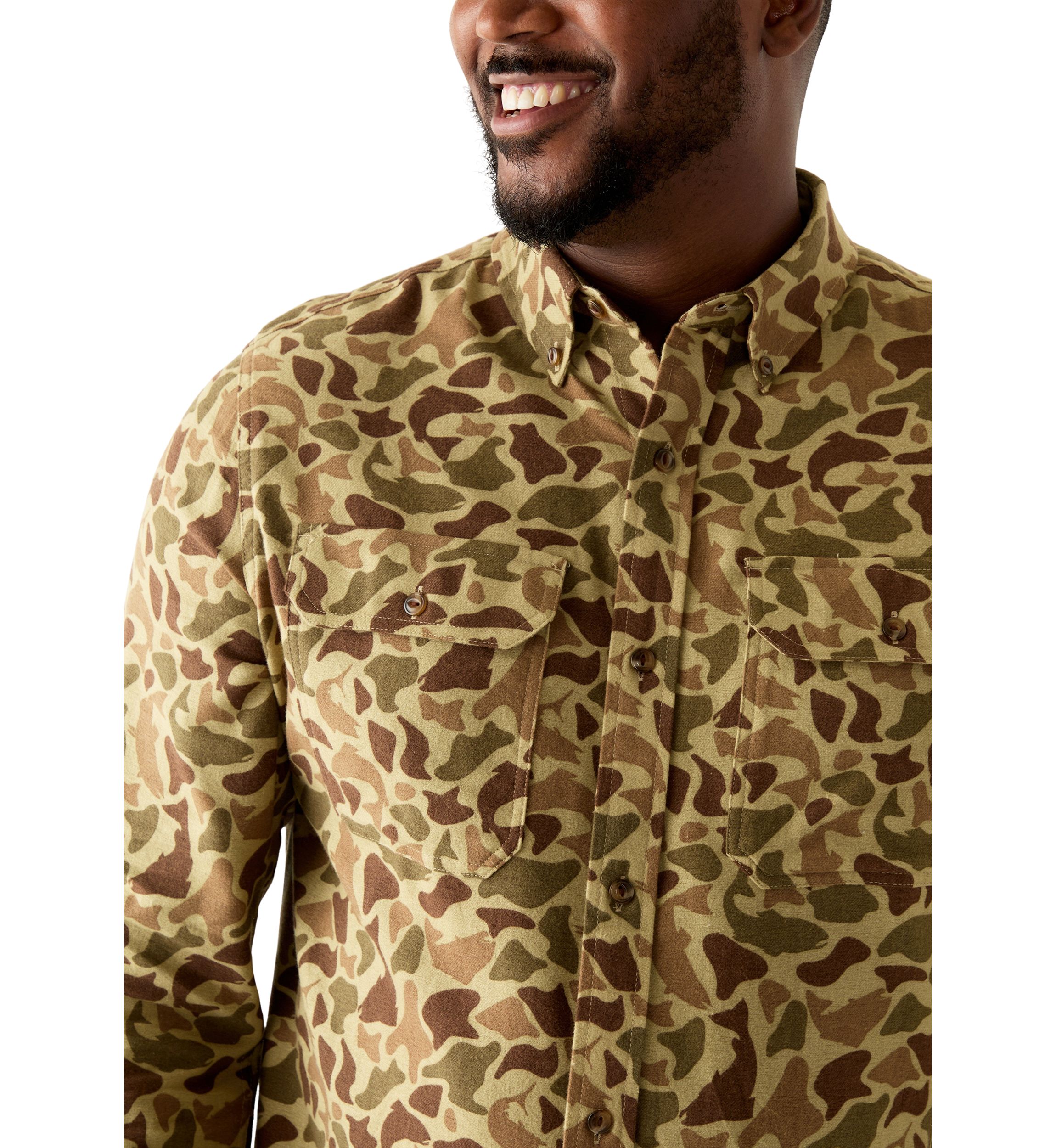 Long Sleeve Printed Flannel Shirt
