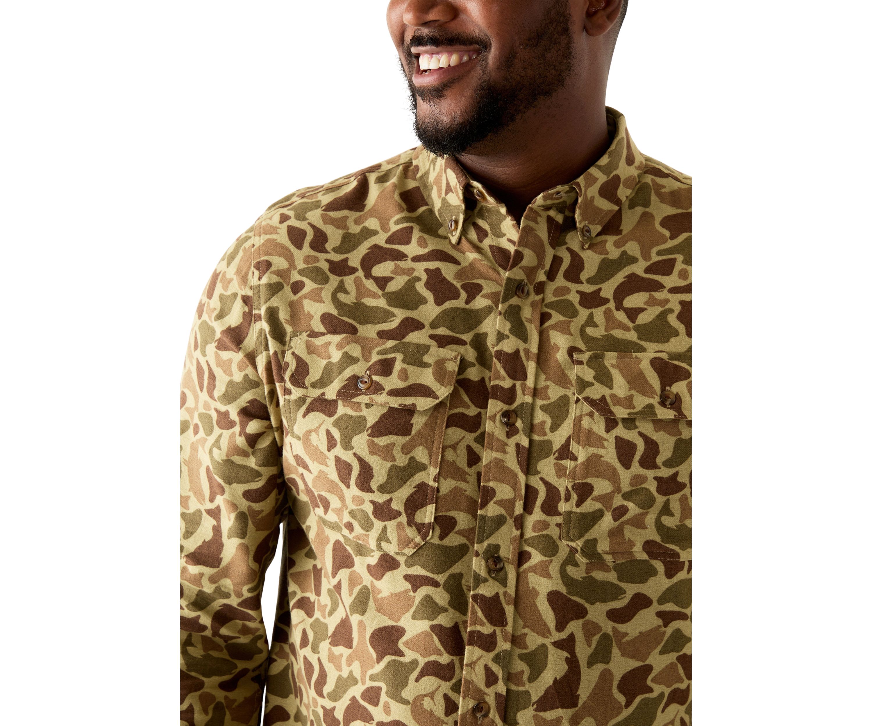 Long Sleeve Printed Flannel Shirt
