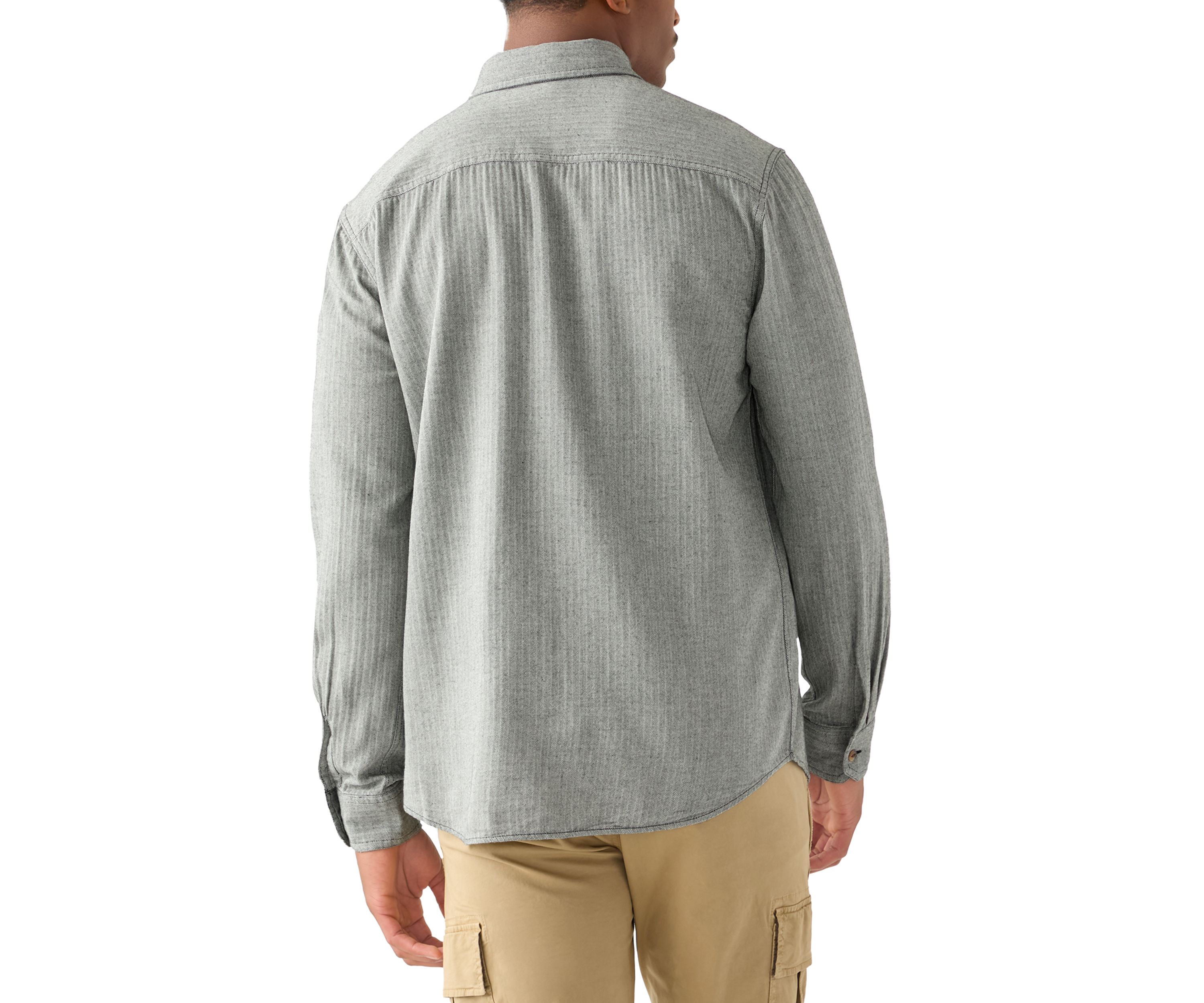 Long Sleeve Solid Flannel Shirt
