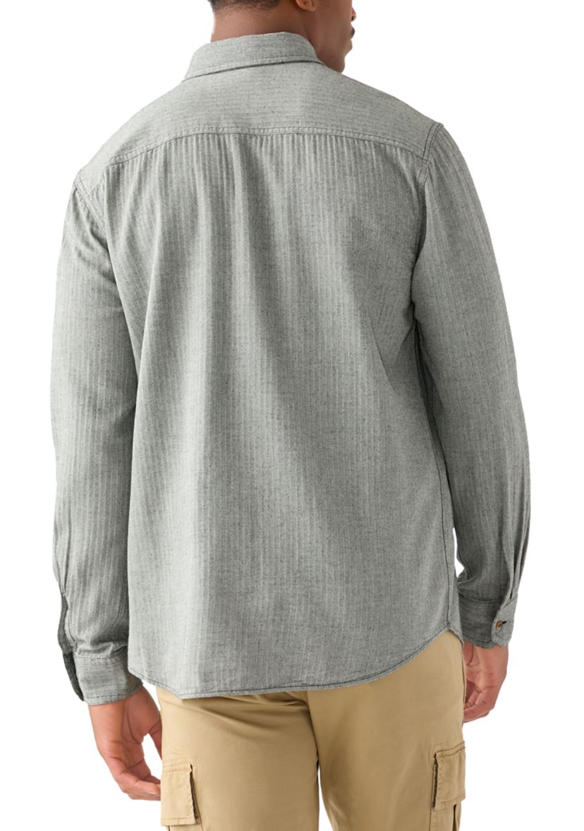 Long Sleeve Solid Flannel Shirt
