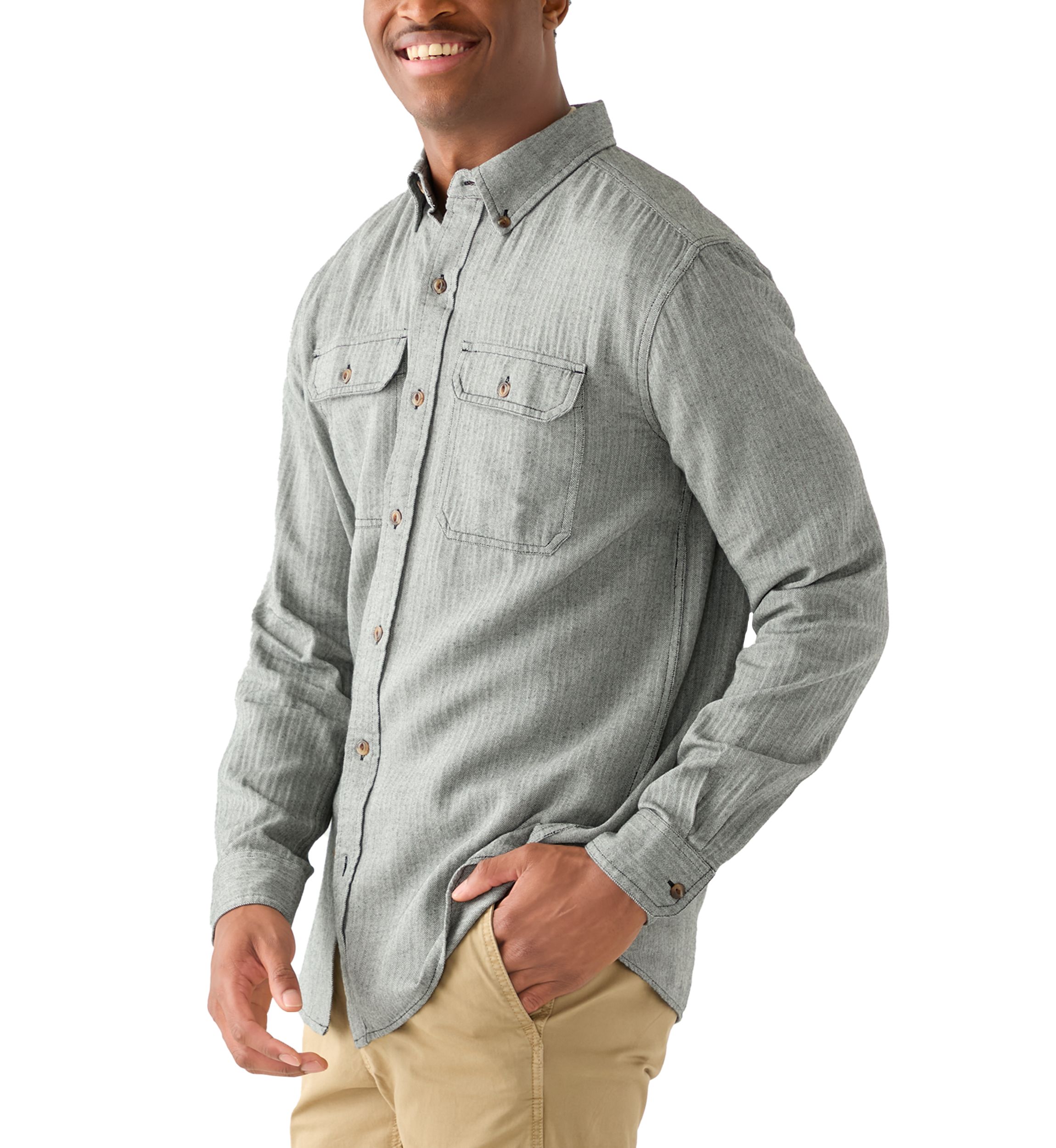 Long Sleeve Solid Flannel Shirt