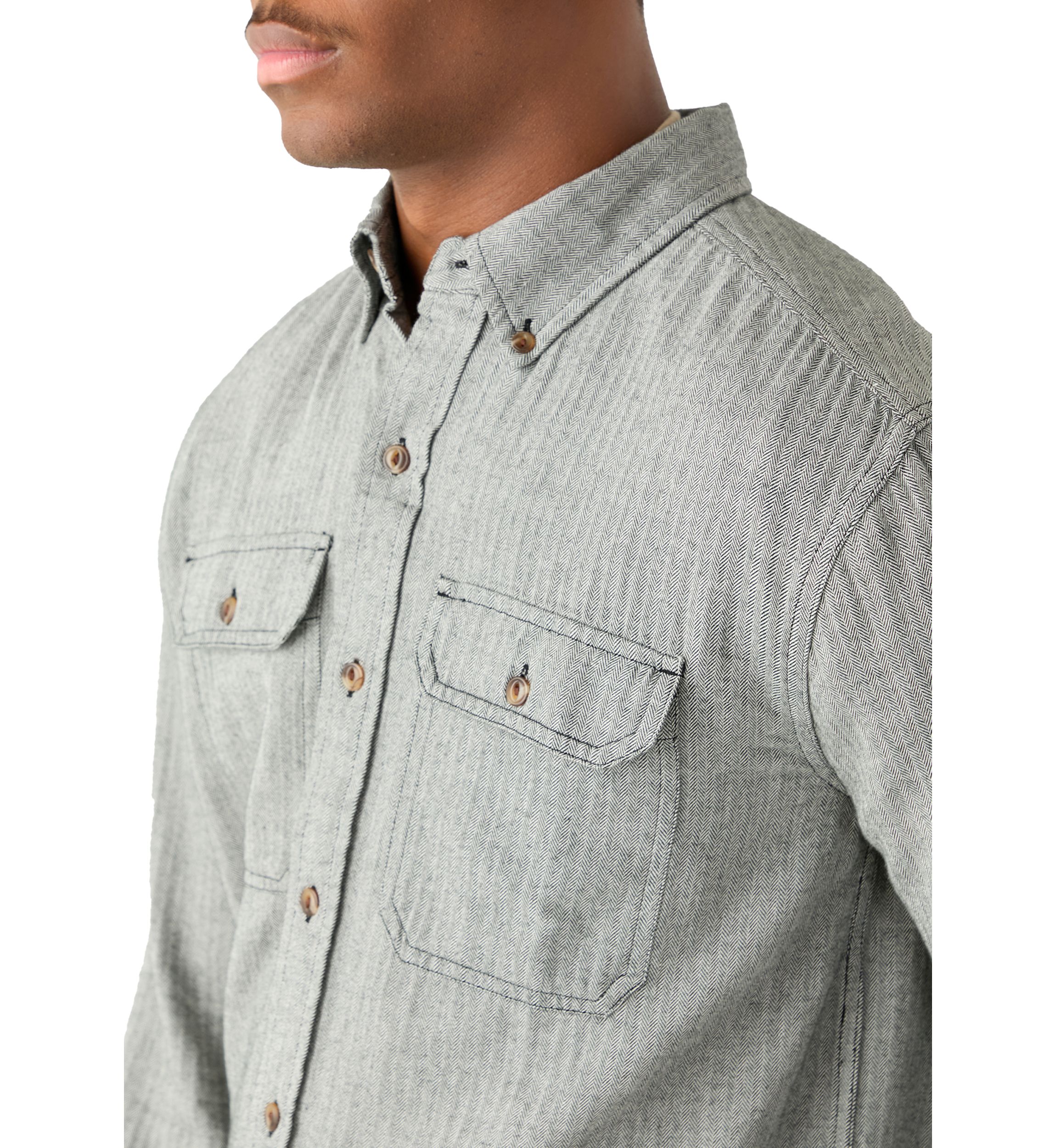 Long Sleeve Solid Flannel Shirt