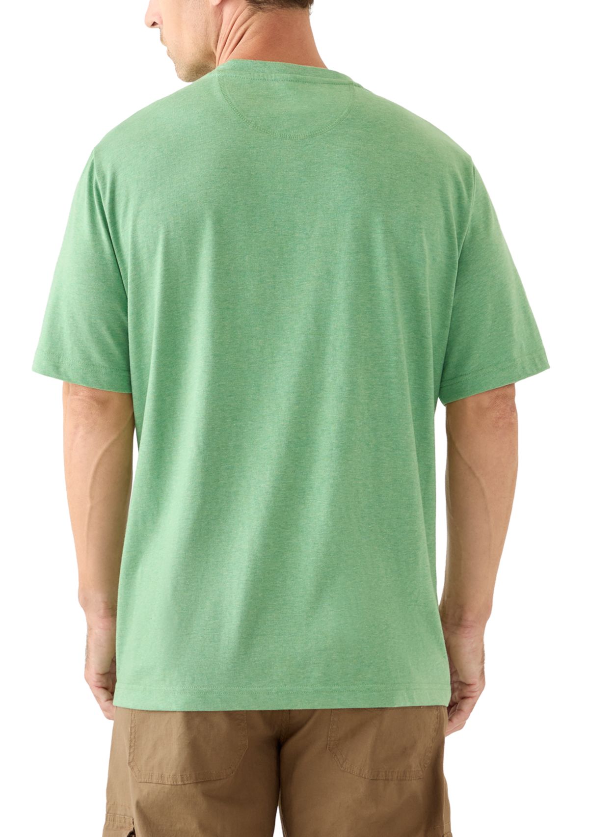 Mens Short Sleeve Jersey Henley Shirt 