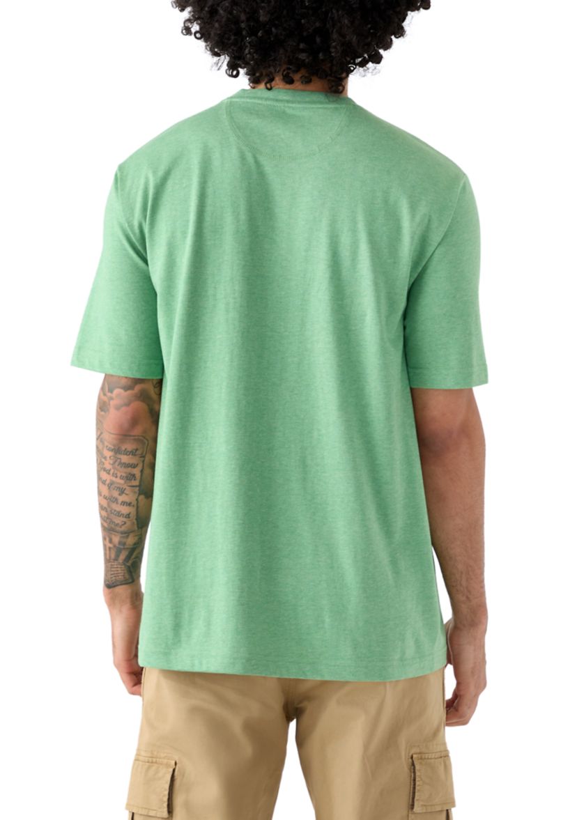 Mens Short Sleeve Jersey Henley Shirt 