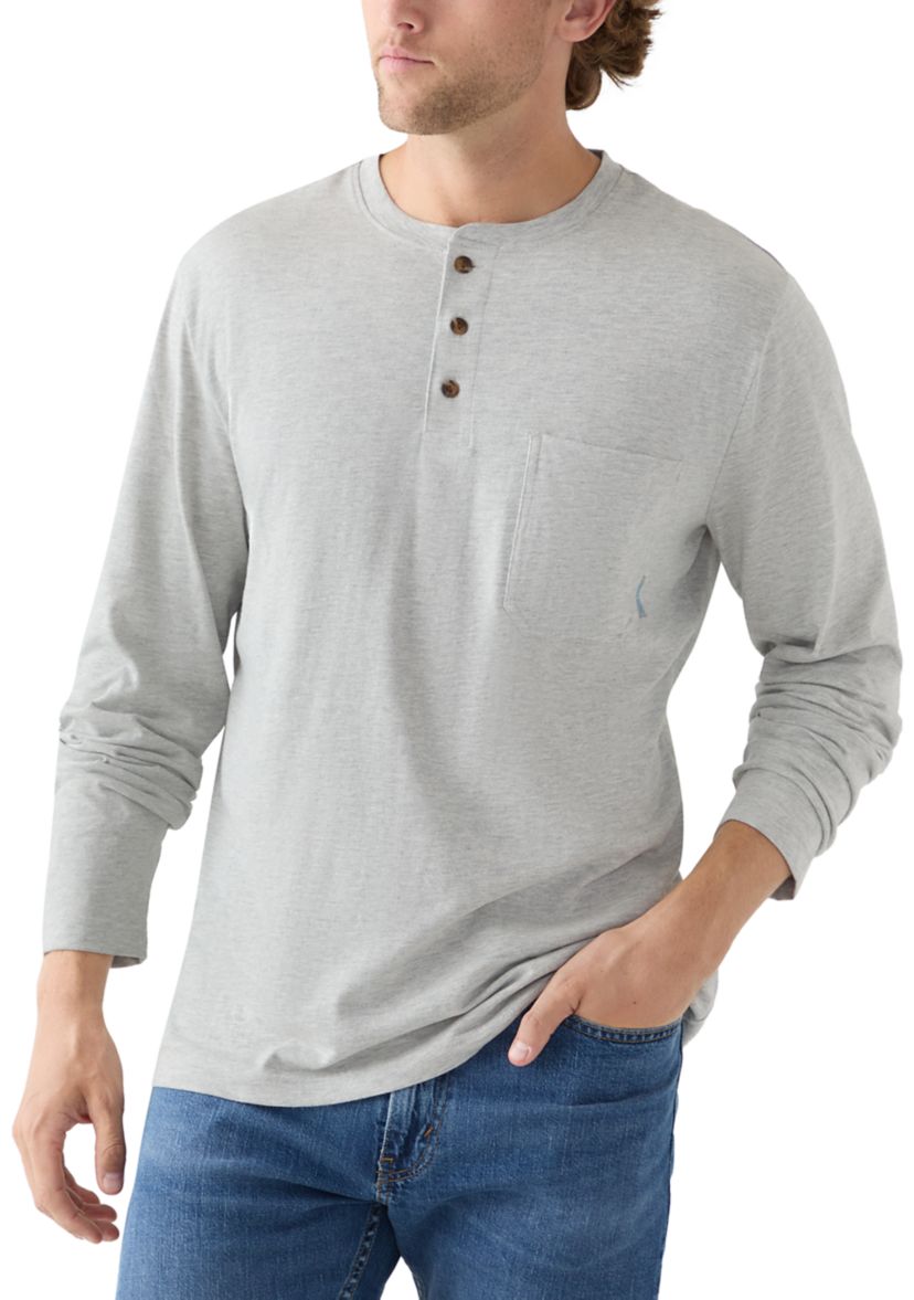 Long Sleeve Jersey Henley Shirt