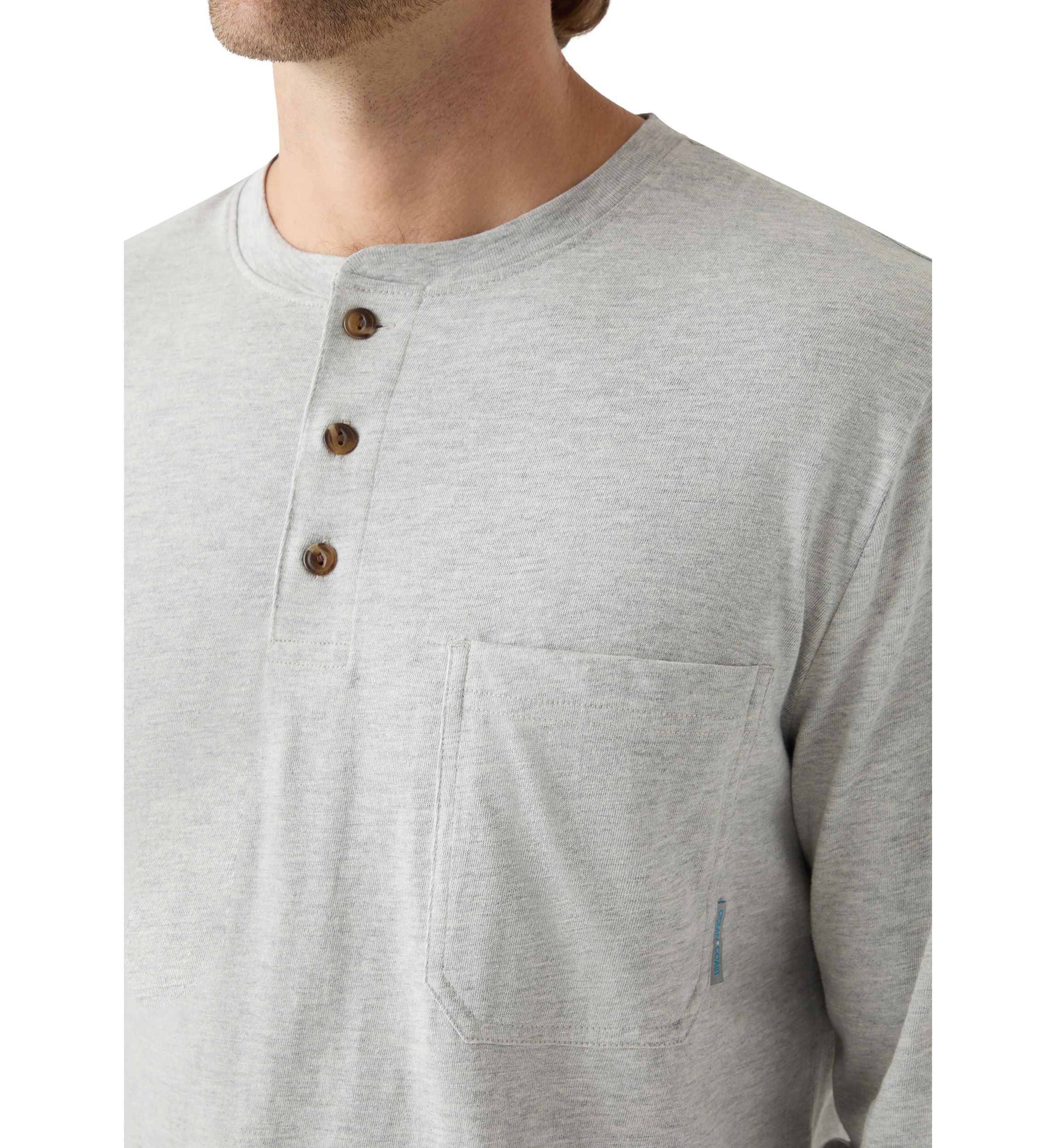 Long Sleeve Jersey Henley Shirt