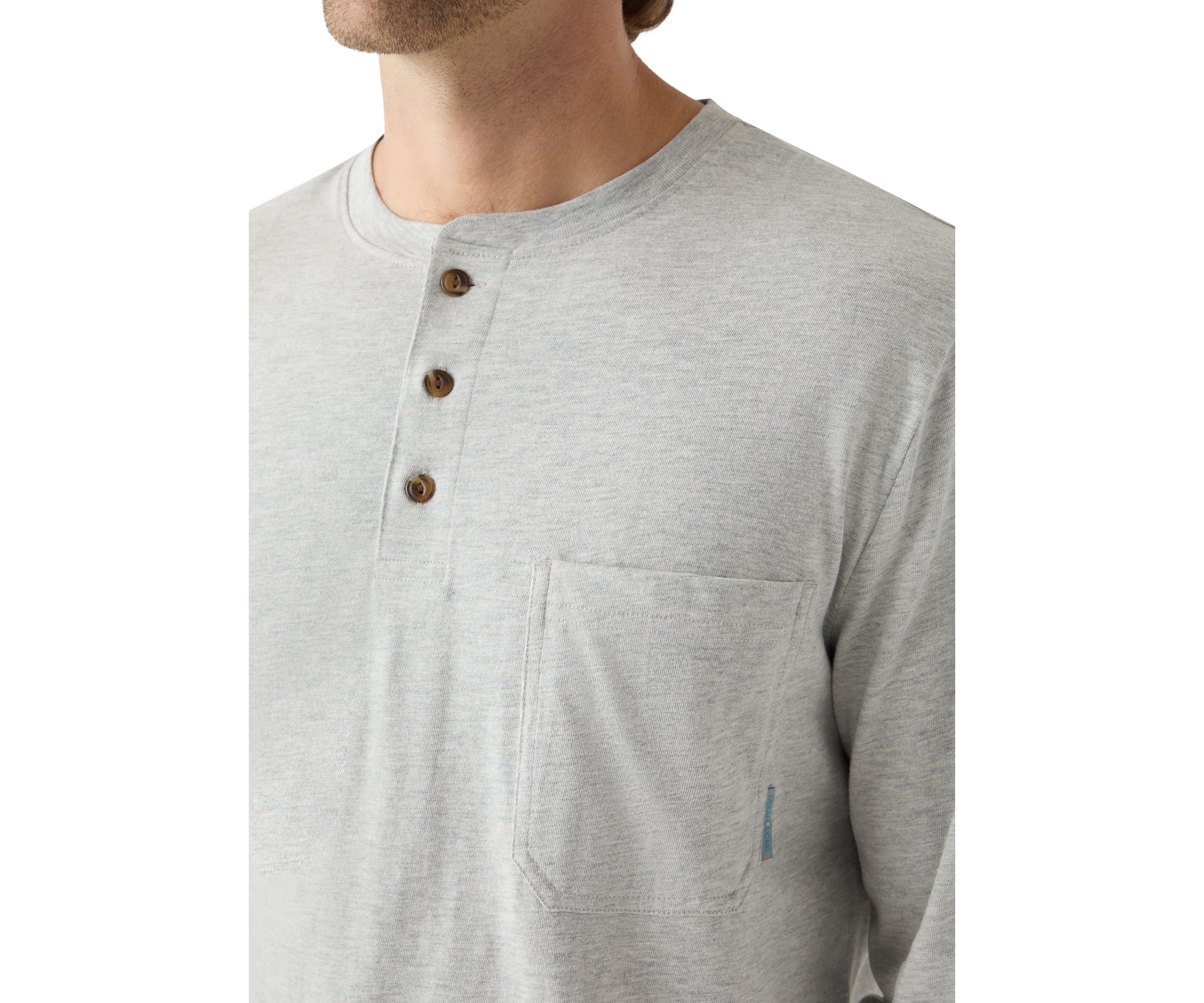 Long Sleeve Jersey Henley Shirt