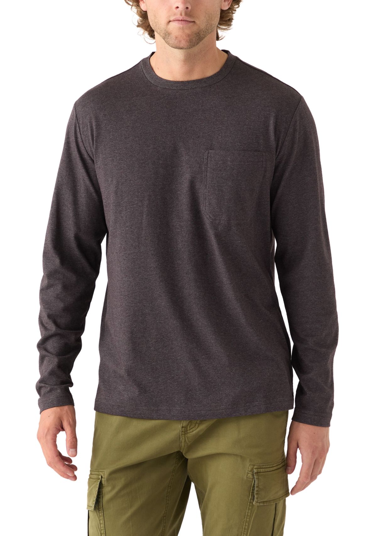 Long Sleeve Jersey Crewneck T-Shirt 