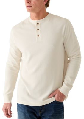 Ocean + Coast Men's Long Sleeve Thermal Henley Shirt, 2XL