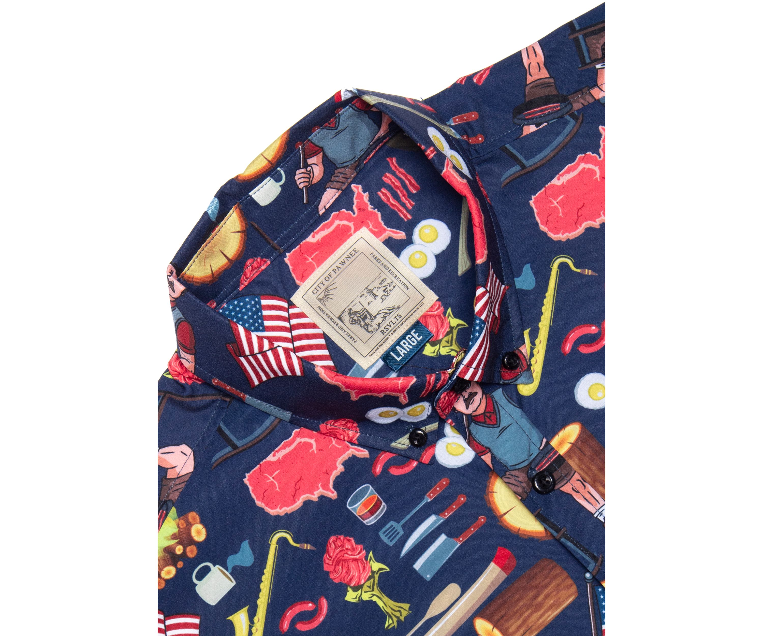 Ron Swanson Short Sleeve Woven Shirt