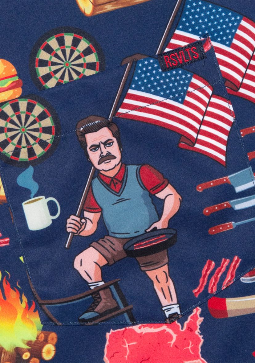 Ron Swanson Short Sleeve Woven Shirt