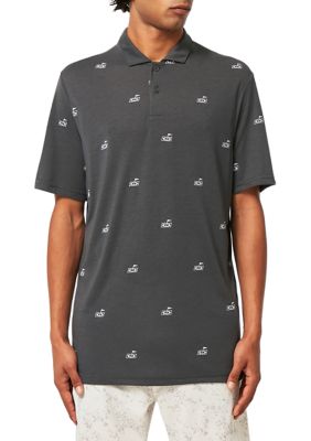 Oakley Men's Flag Print Golf Polo Shirt, Small