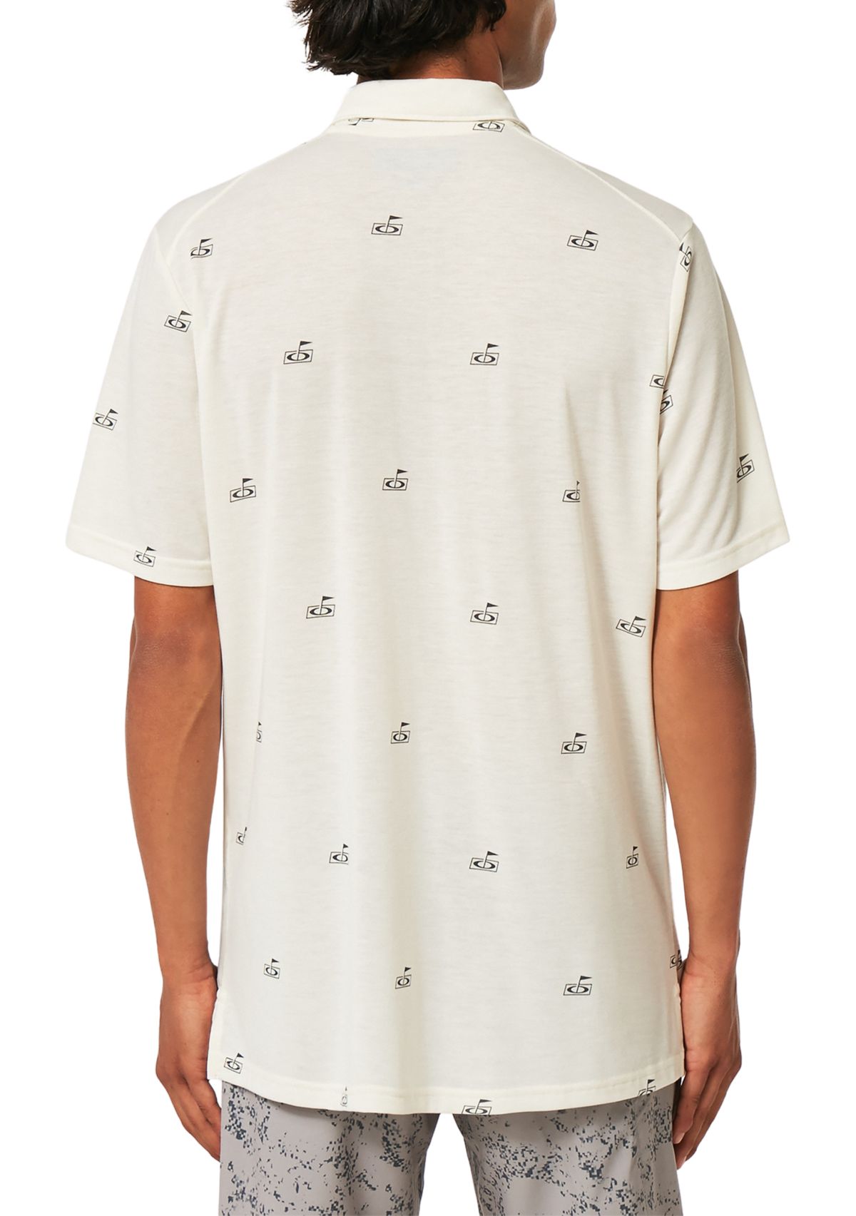 Flag Print Golf Polo Shirt