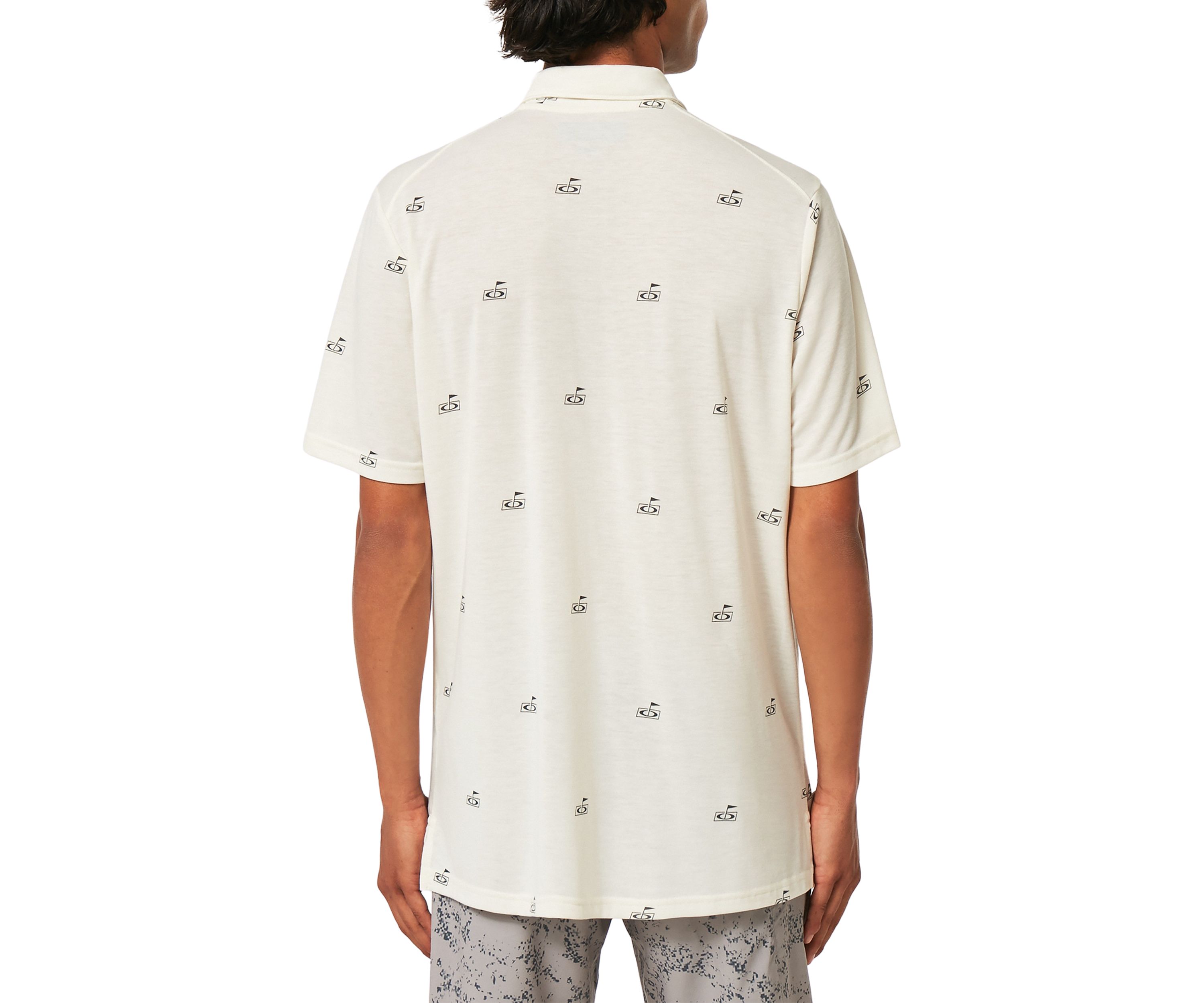Flag Print Golf Polo Shirt
