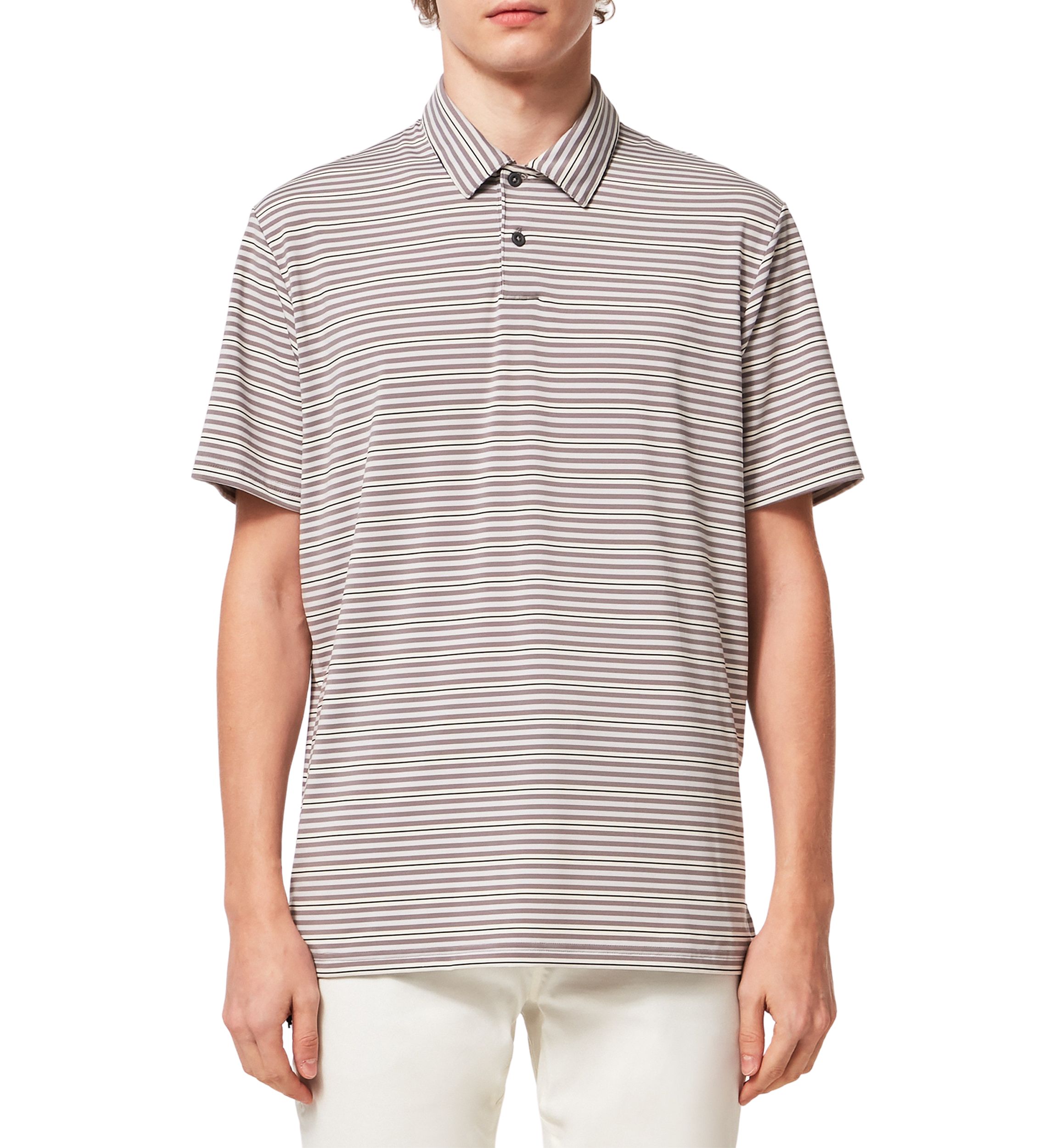 Mens Achieve Striped Polo Shirt
