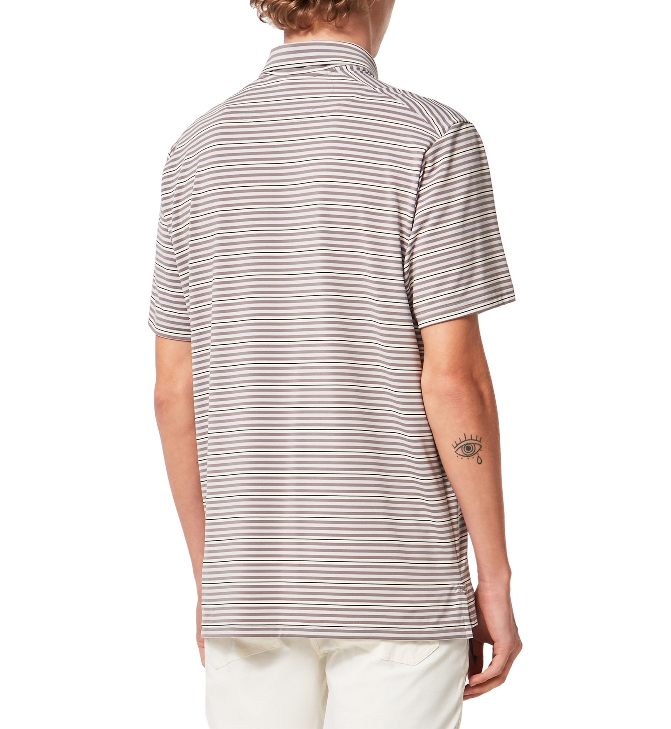 Mens Achieve Striped Polo Shirt