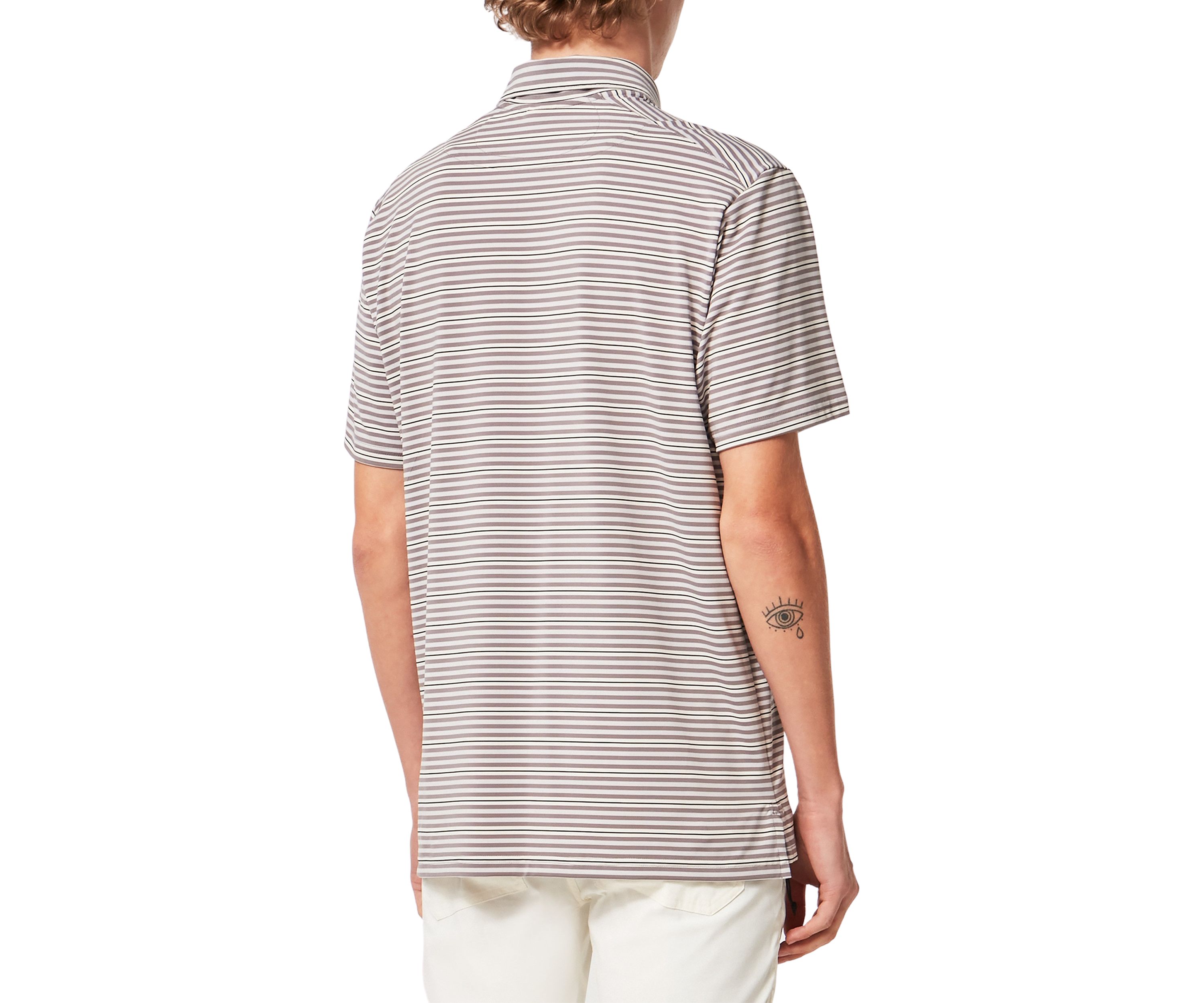 Mens Achieve Striped Polo Shirt