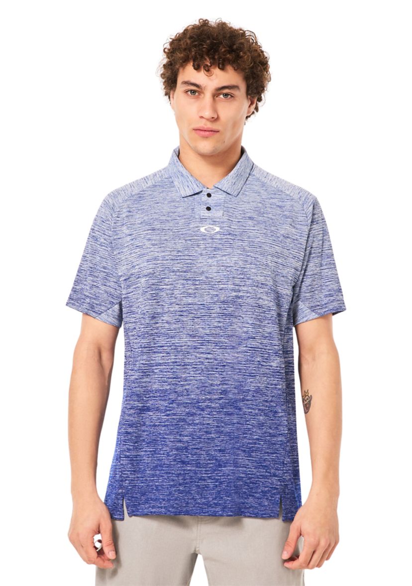 Mens Gradient Printed Ombré Polo Shirt