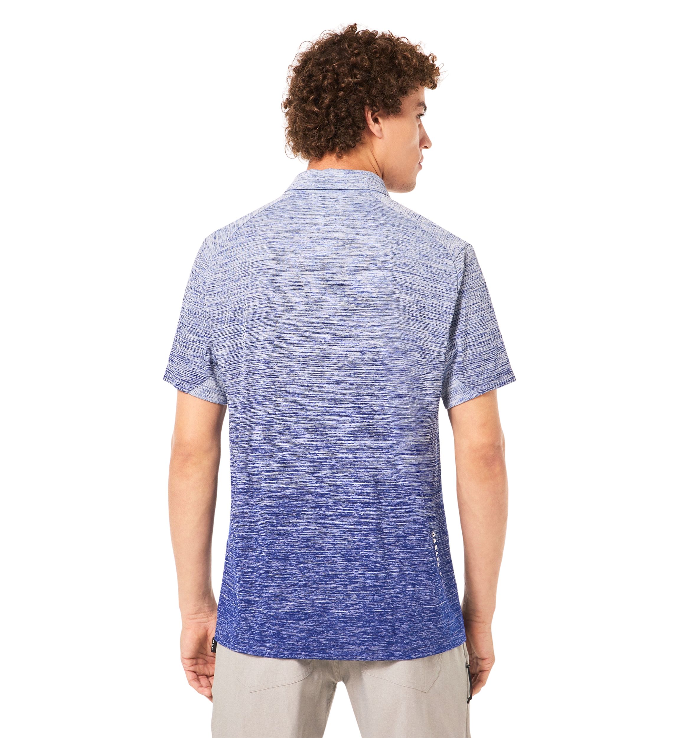 Mens Gradient Printed Ombré Polo Shirt