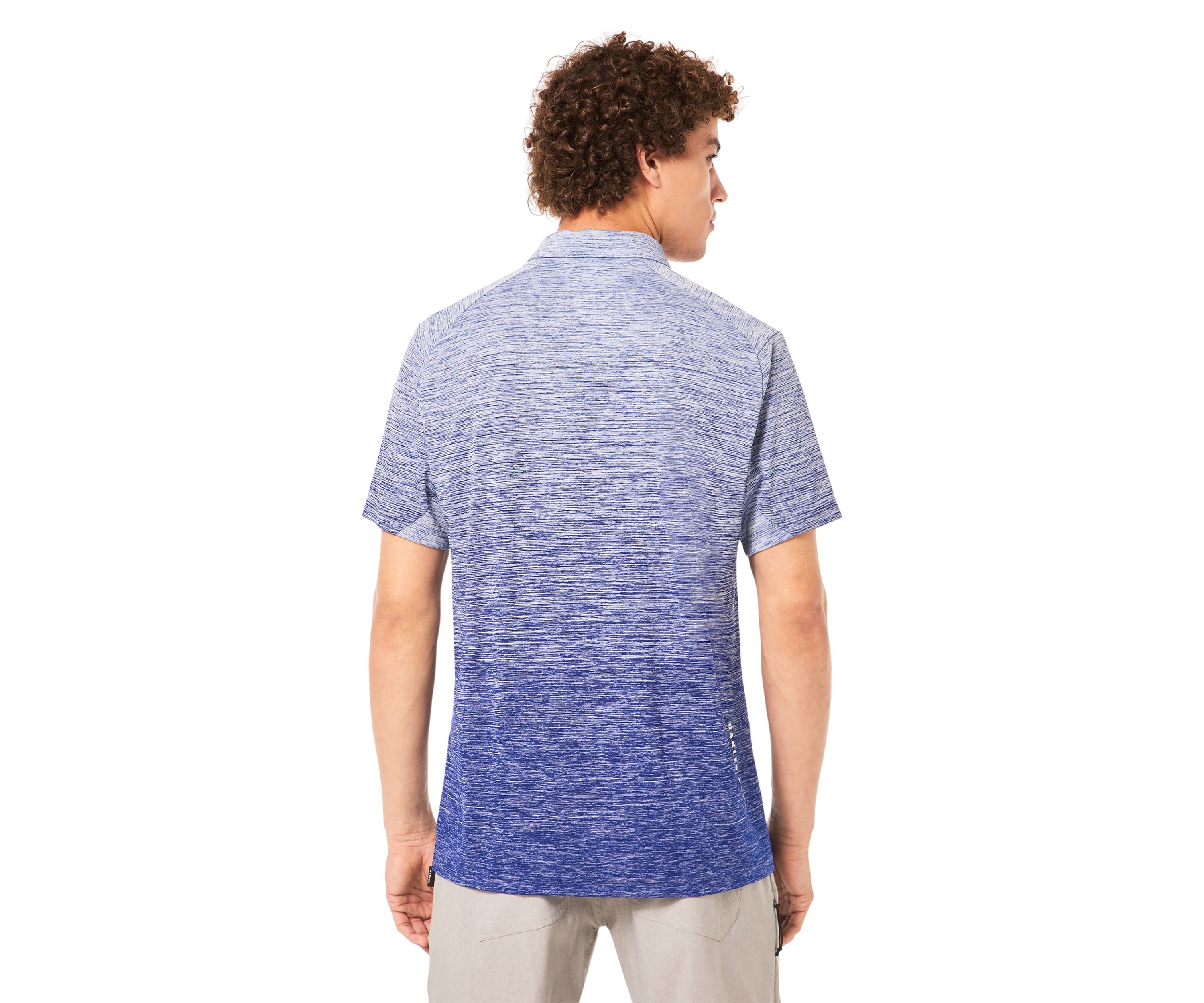 Mens Gradient Printed Ombré Polo Shirt