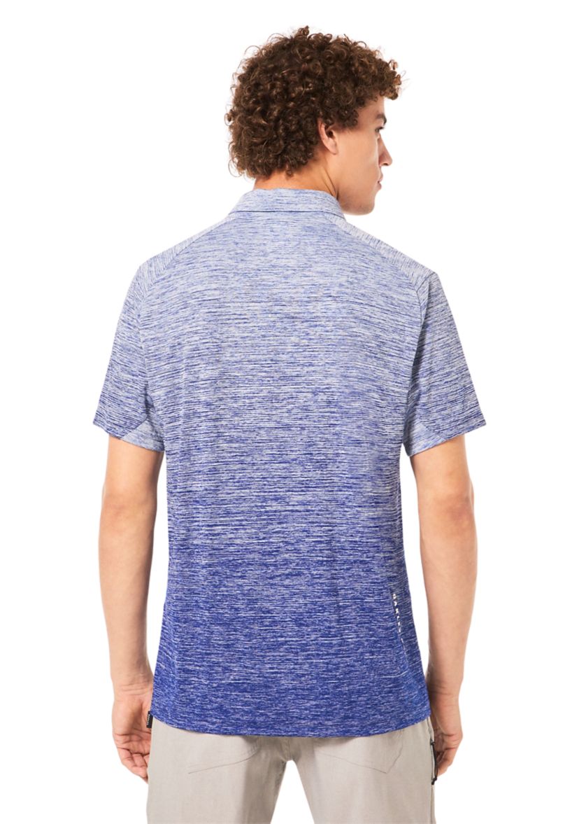 Mens Gradient Printed Ombré Polo Shirt