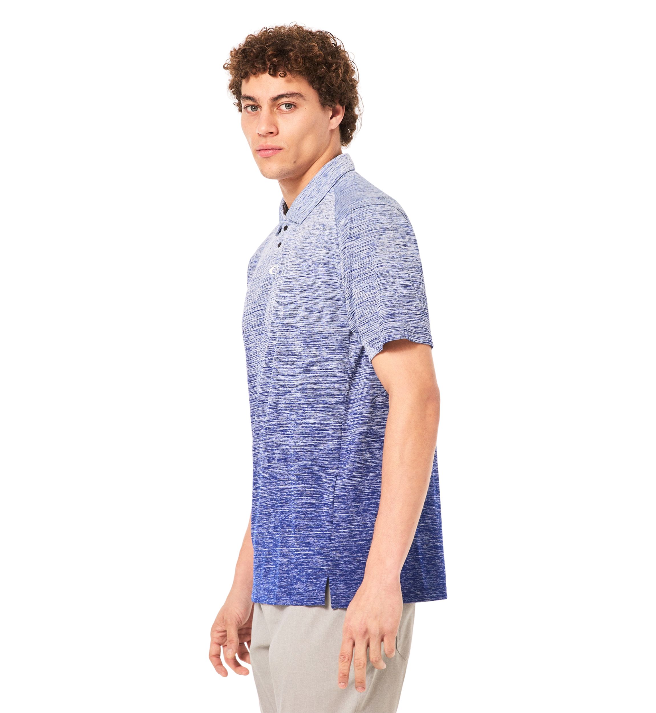 Mens Gradient Printed Ombré Polo Shirt