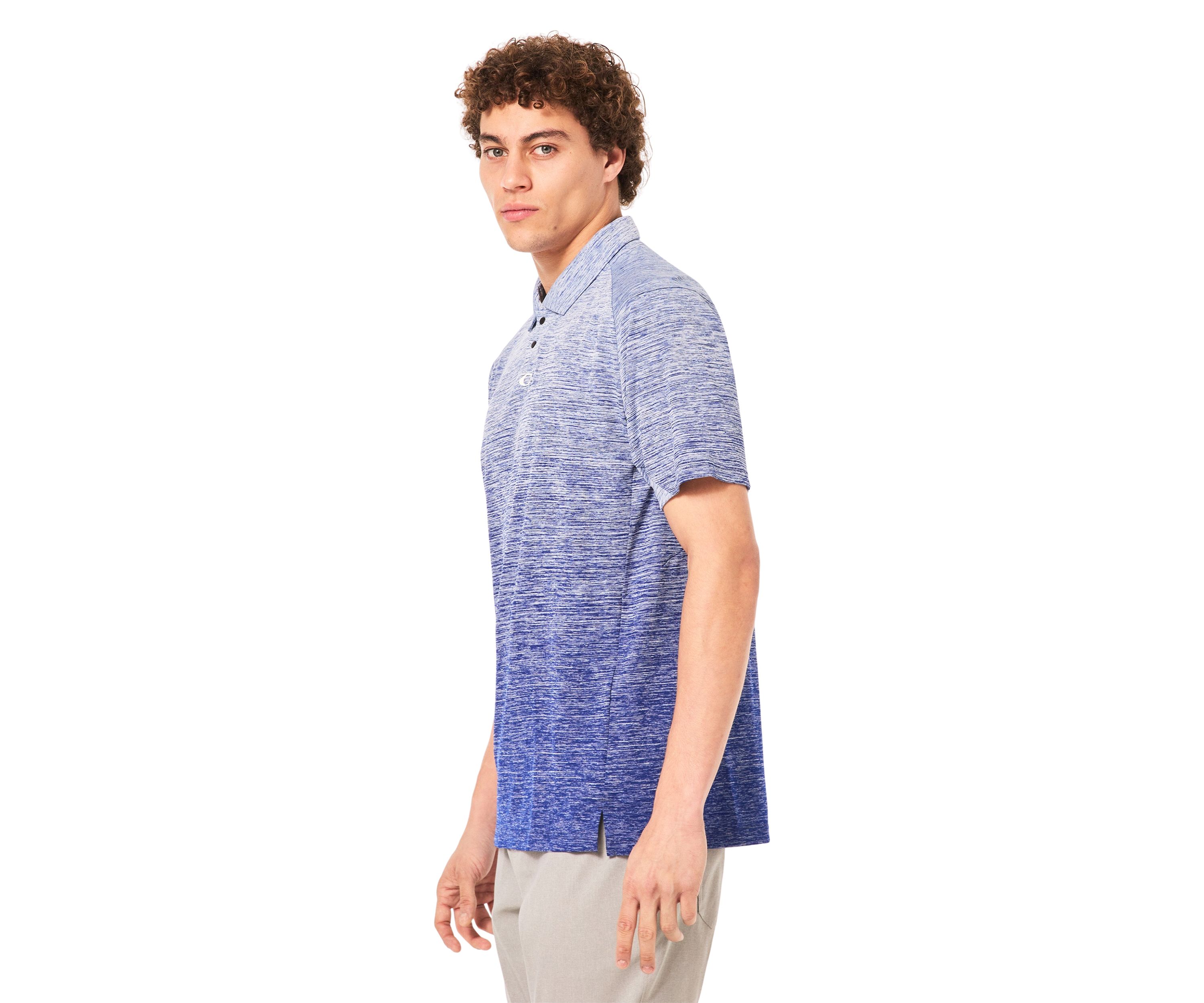 Mens Gradient Printed Ombré Polo Shirt